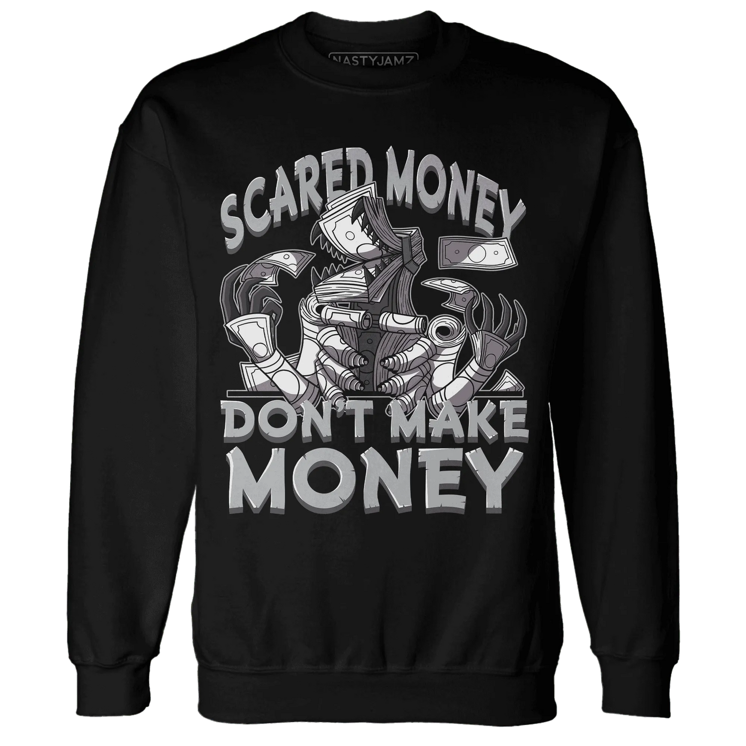 Wolf-Grey-1s-Sweatshirt-Match-Scared-Money