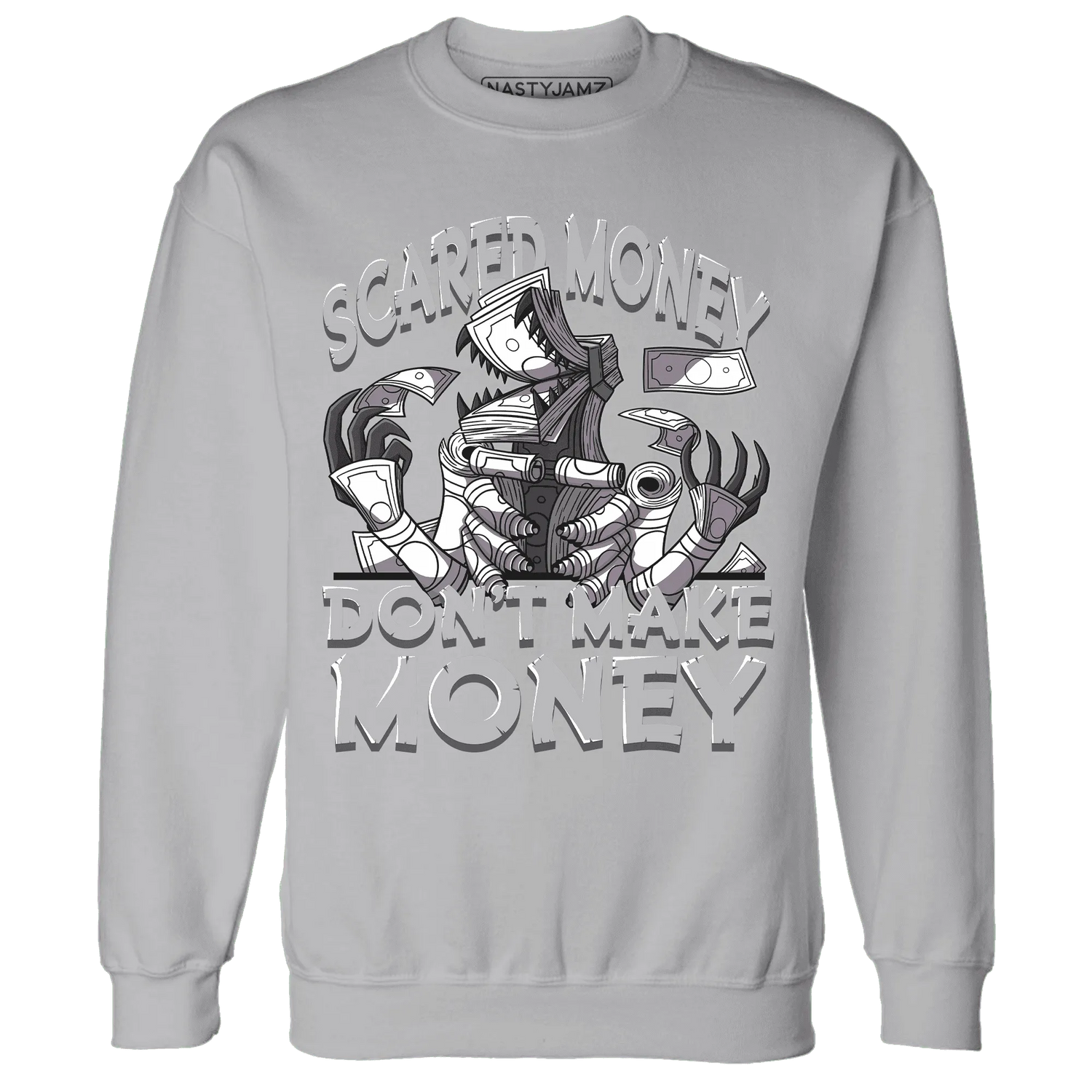 Wolf-Grey-1s-Sweatshirt-Match-Scared-Money