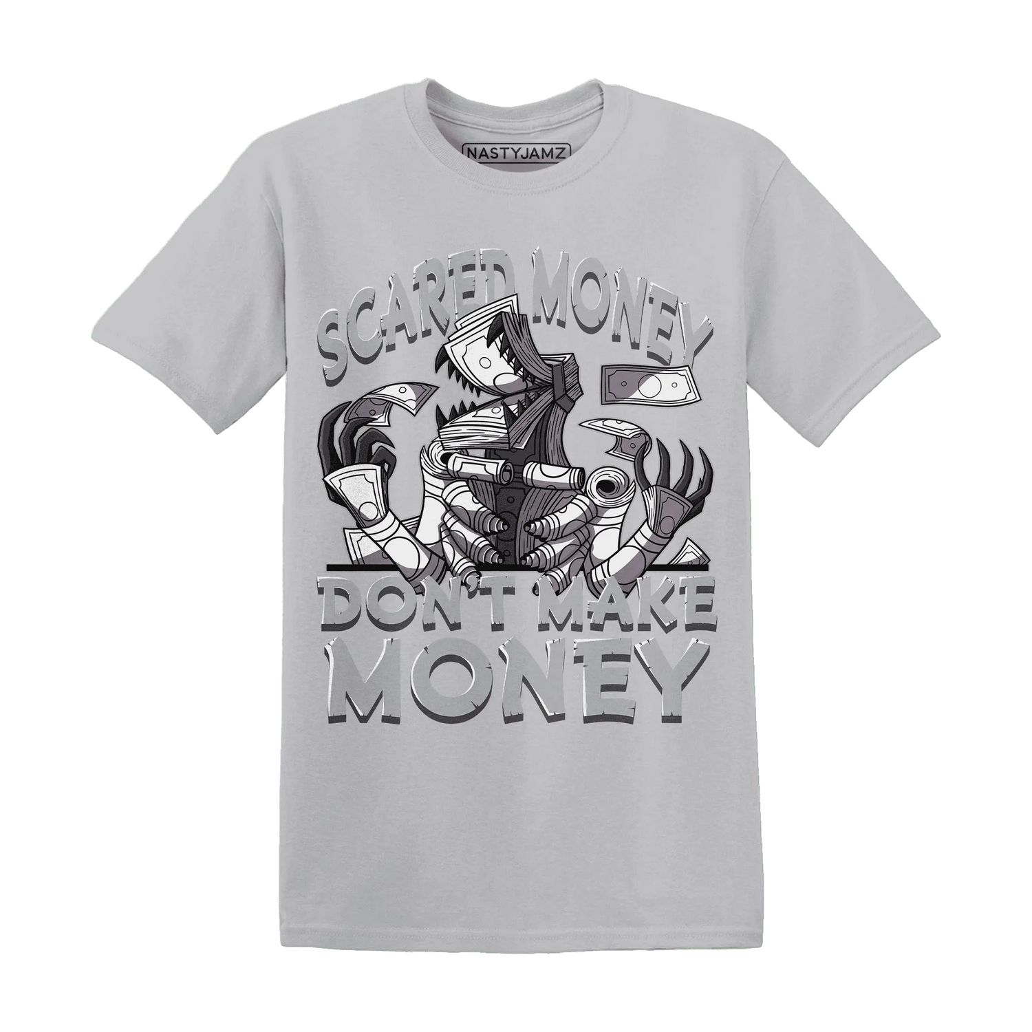 Wolf-Grey-1s-T-Shirt-Match-Scared-Money