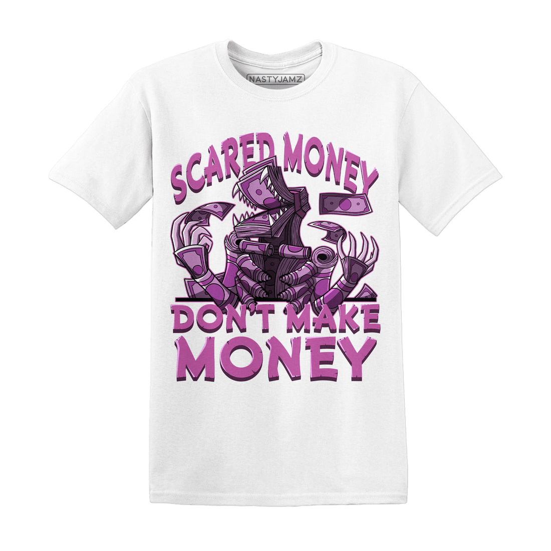 GS Hyper Violet 4s T Shirt Scared Money - NastyJamz