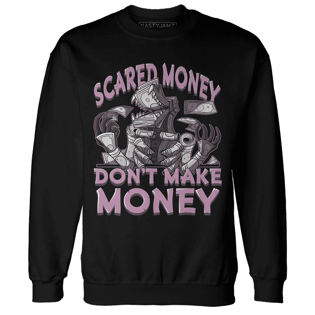 Orchid-Neutral-Grey-Black-White-4s-NastyJamz-Sweatshirt-Match-Scared-Money