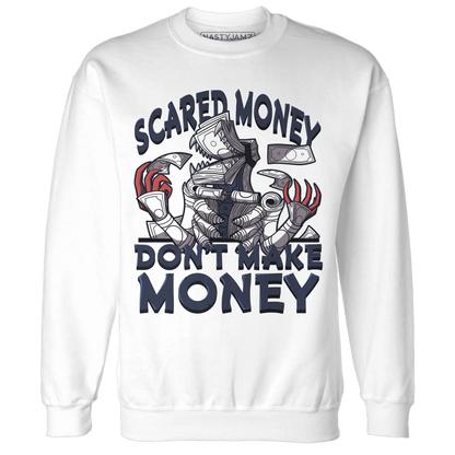 White-Navy-6s-Sweatshirt-Match-Scared-Money