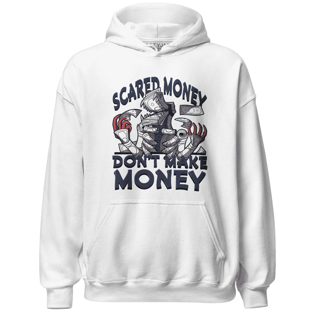 White-Navy-6s-Hoodie-Match-Scared-Money