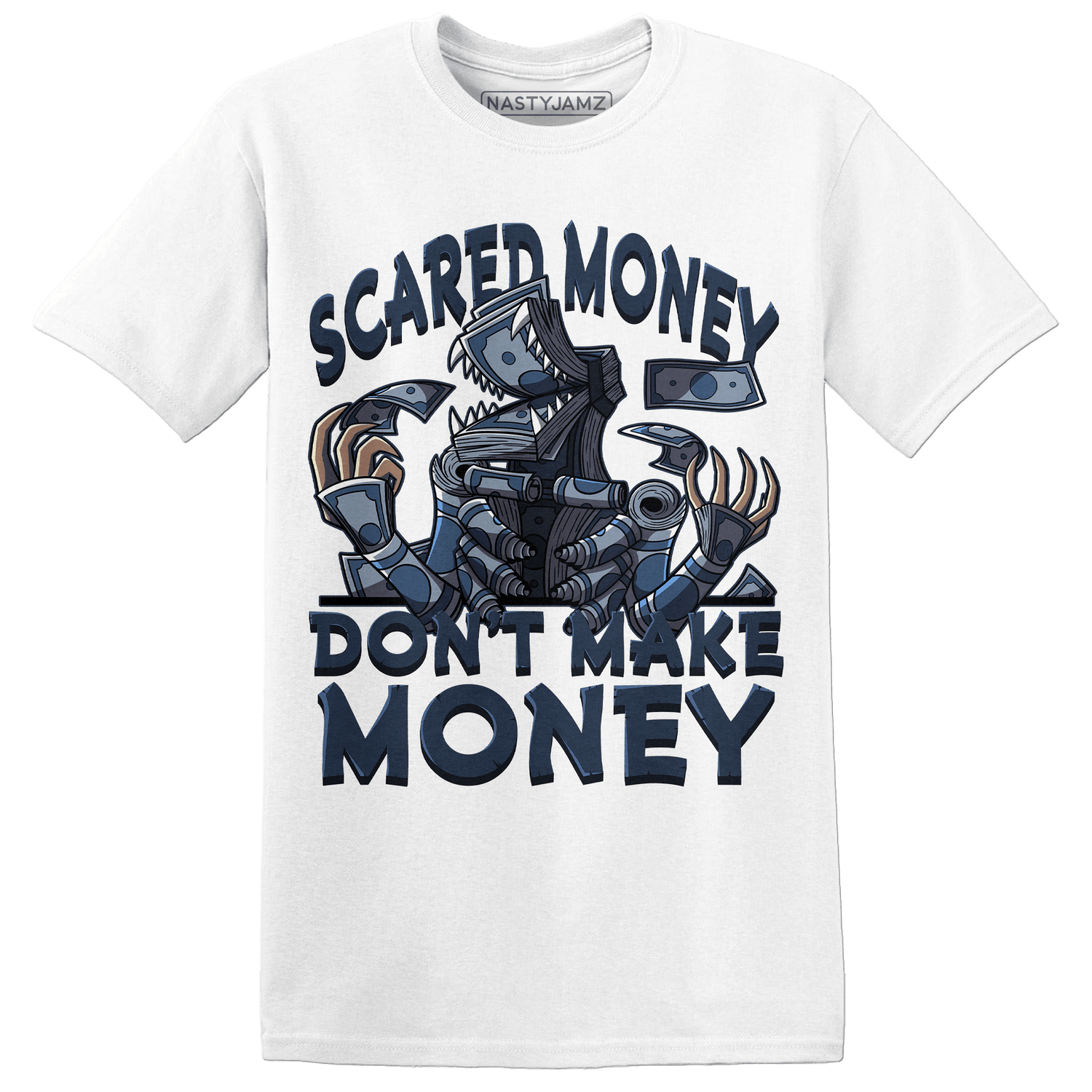 AM 1 86 Jackie RBS T Shirt Match Scared Money - NastyJamz