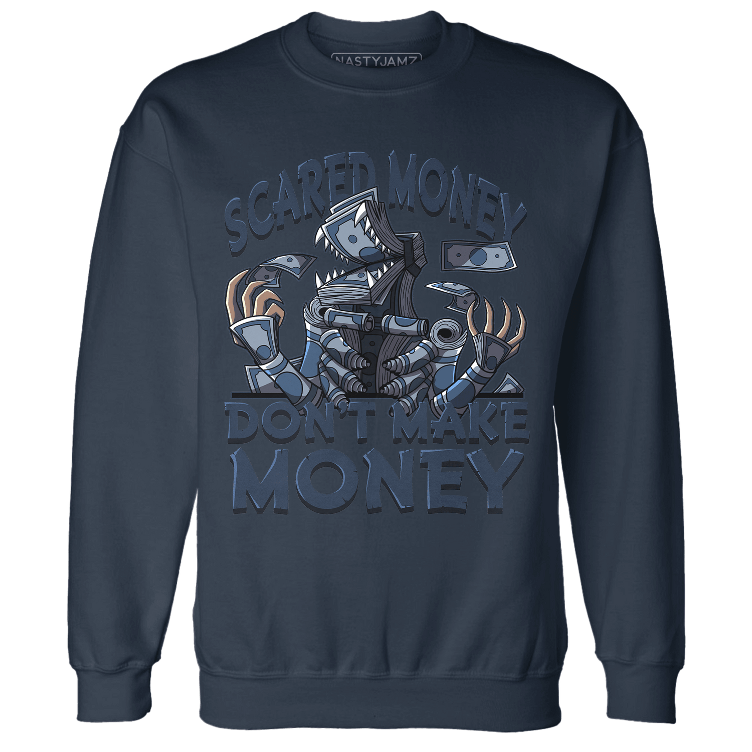 AM 1 86 Jackie RBS Sweatshirt Match Scared Money - NastyJamz