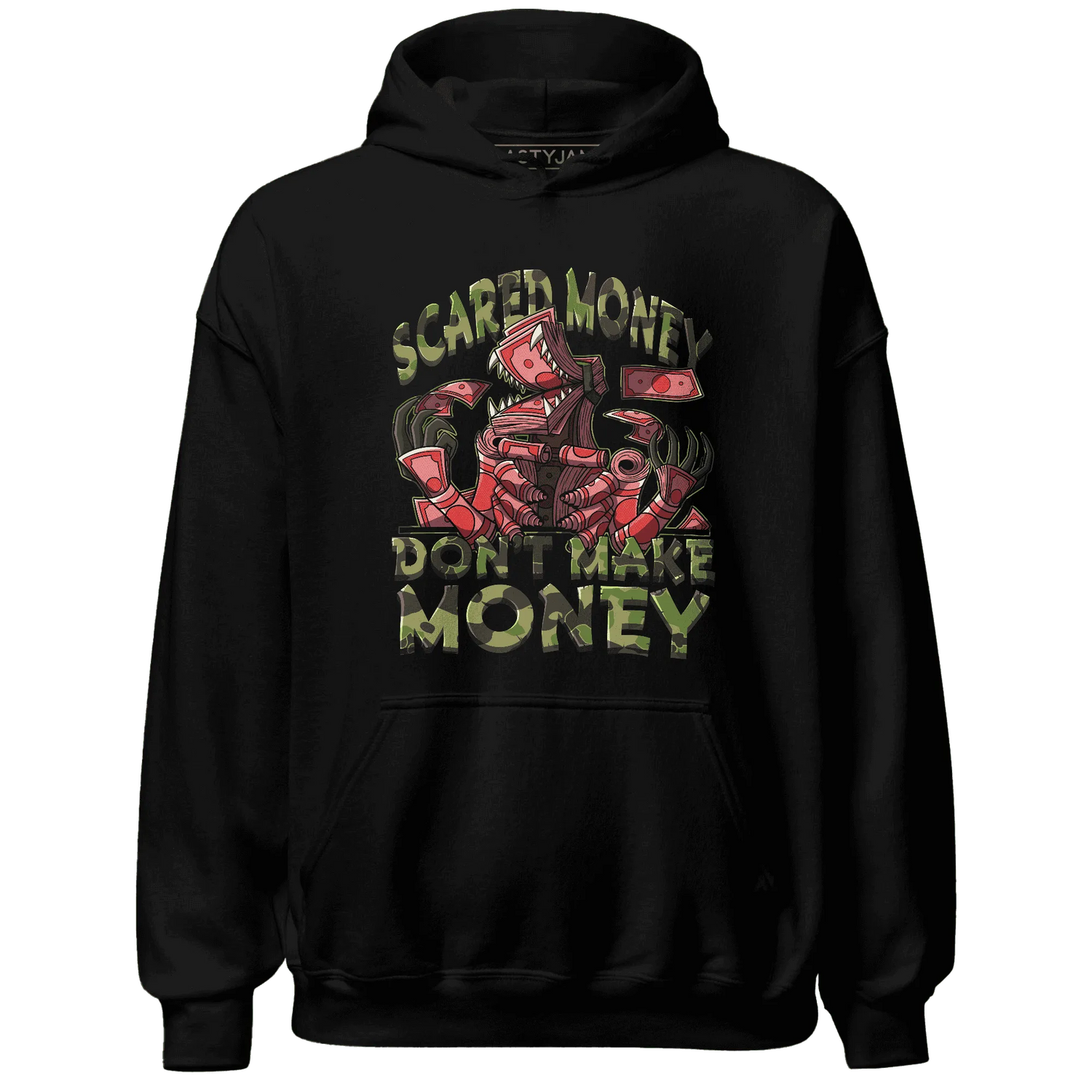 AM-90-Dark-Sage-Solar-Red-NastyJamz-Hoodie-Match-Scared-Money