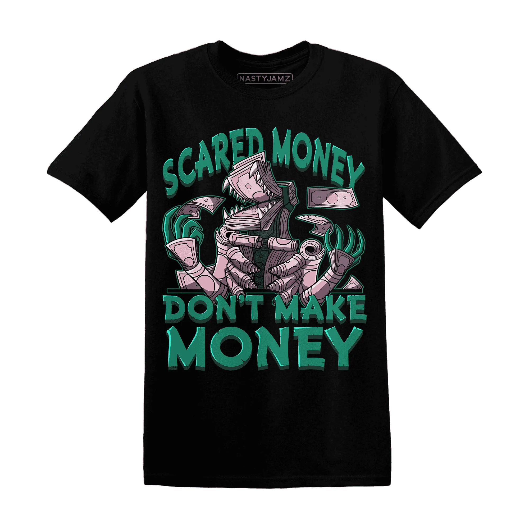 NastyJamz-Dunk-Pink-Malachite-Medium-Soft-Low-Sail-T-Shirt-Match-Scared-Money