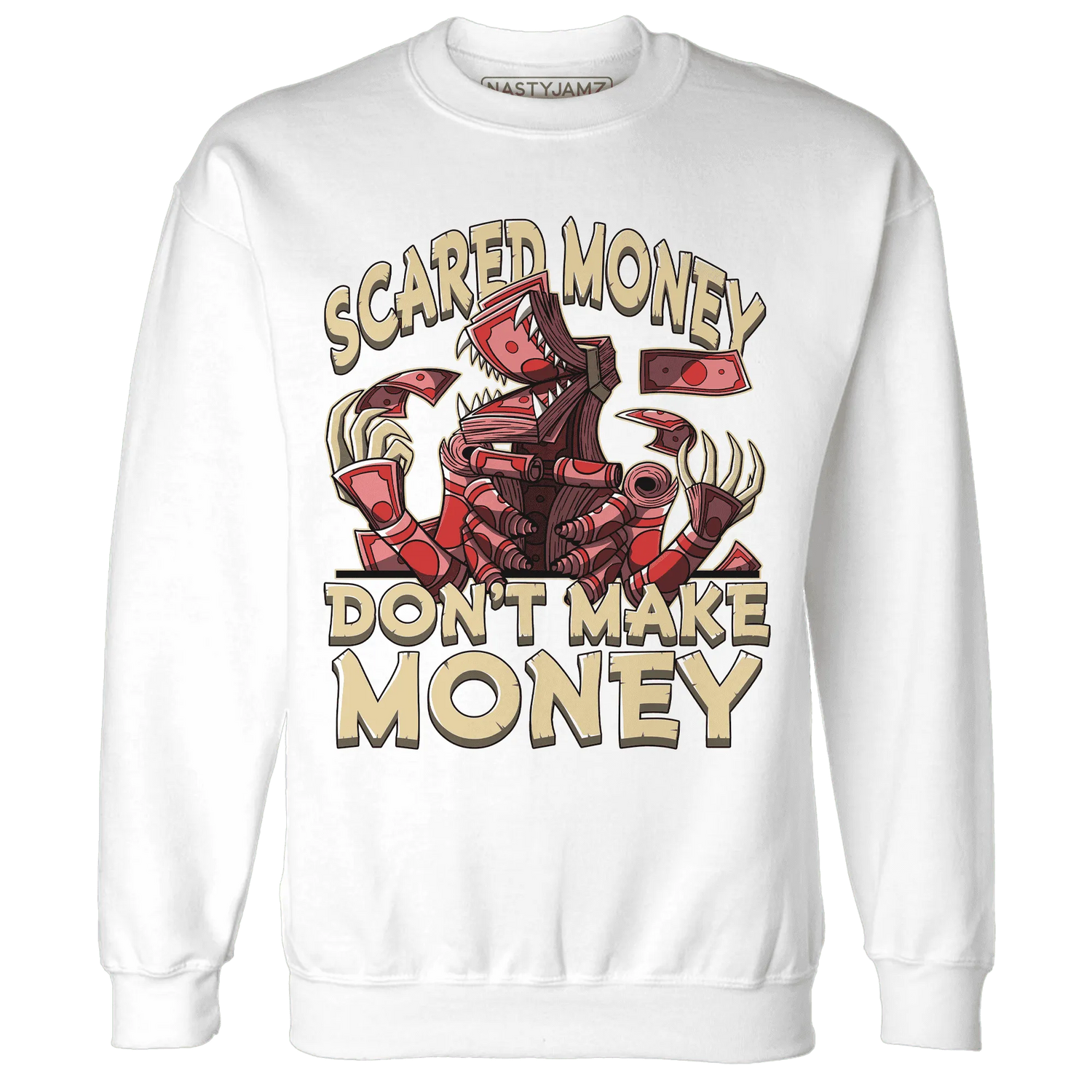 Dunk-Strawberry-Waffle-NastyJamz-Sweatshirt-Match-Scared-Money
