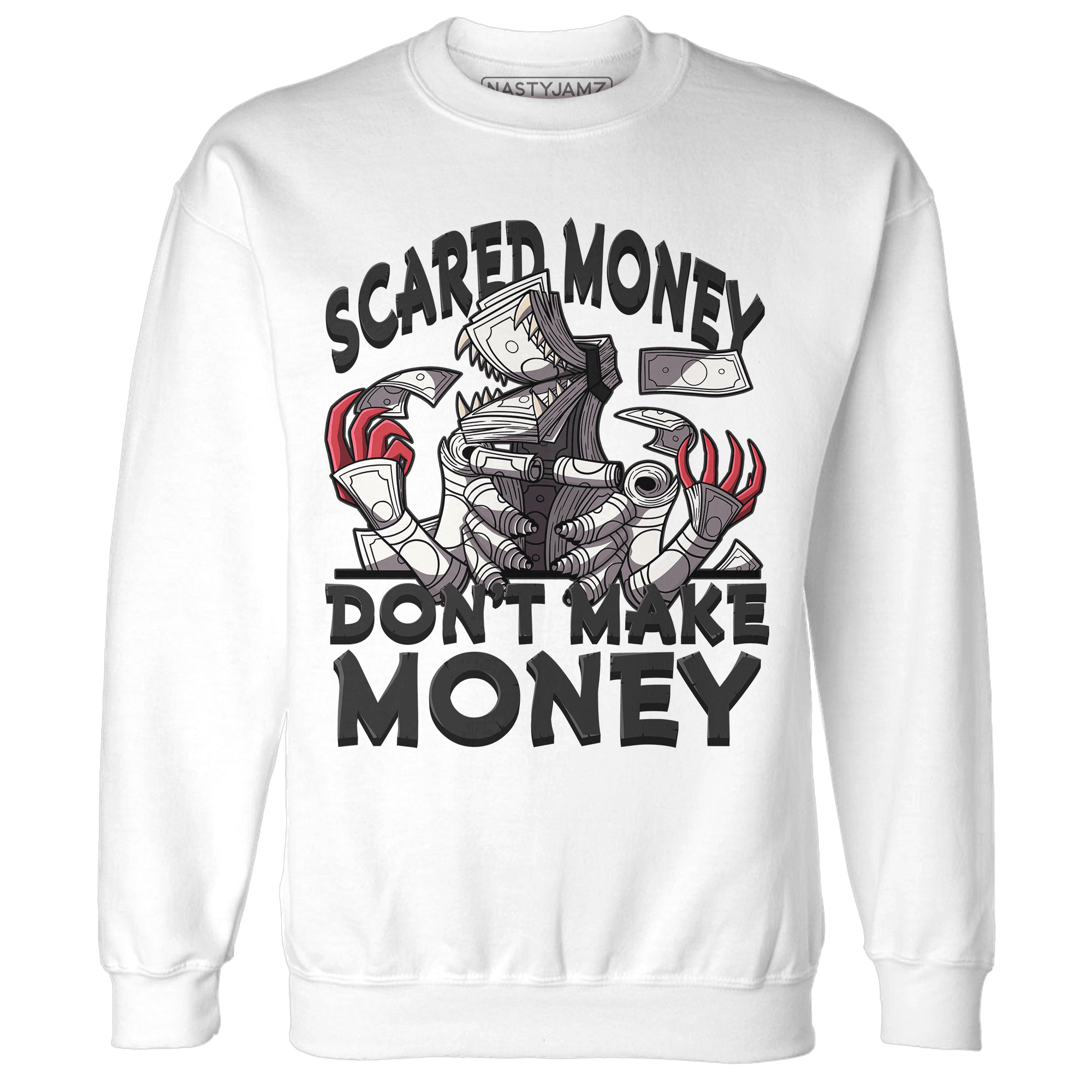 Jumman Jack University Red Sweatshirt Match Scared Money - NastyJamz