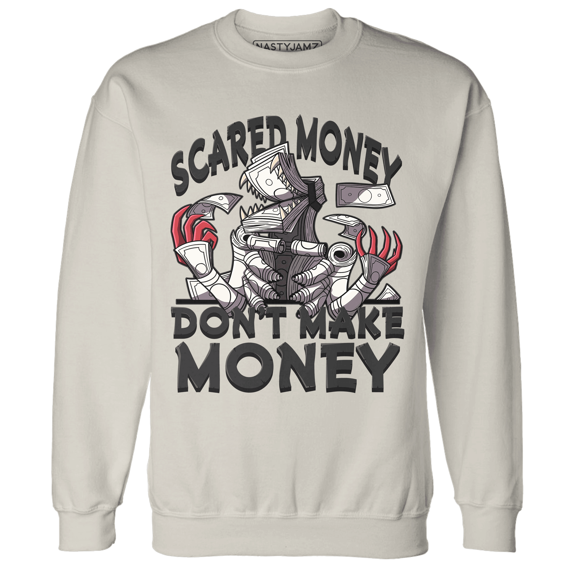 Jumman Jack University Red Sweatshirt Match Scared Money - NastyJamz