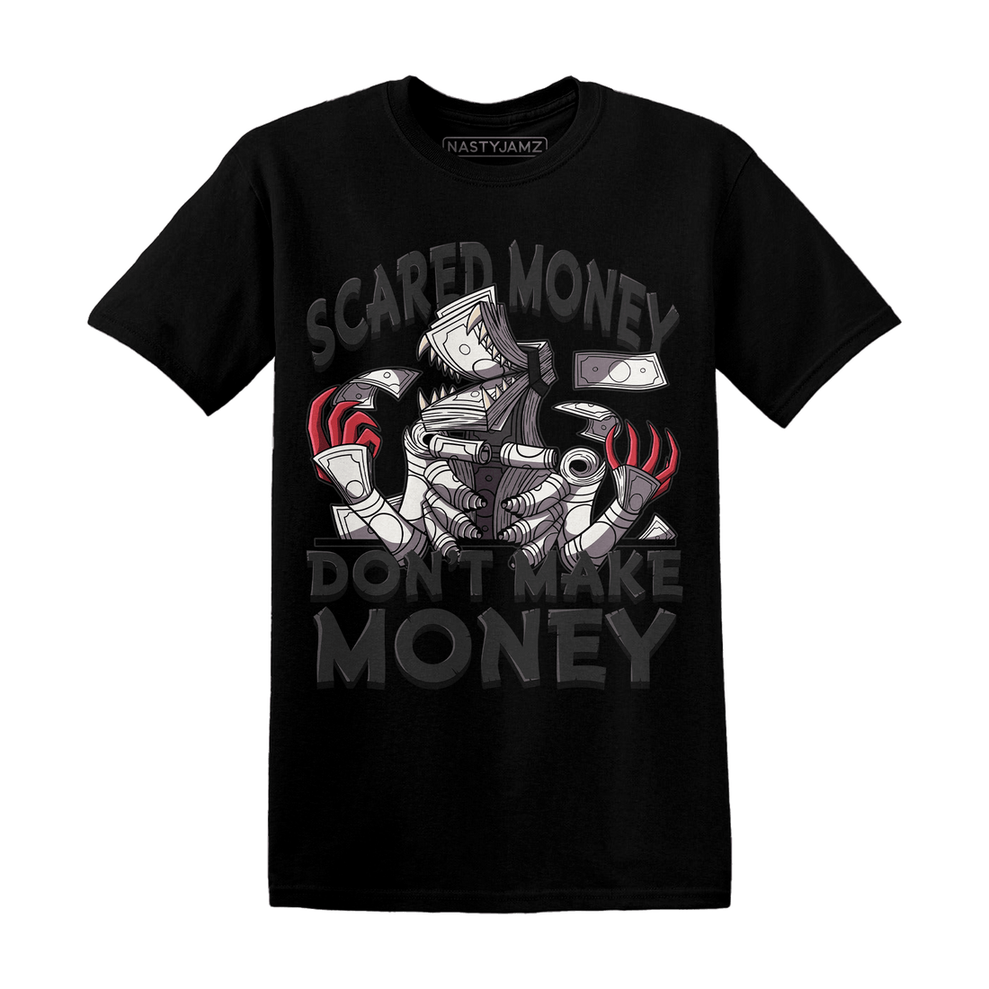 Jumman Jack University Red T Shirt Scared Money - NastyJamz