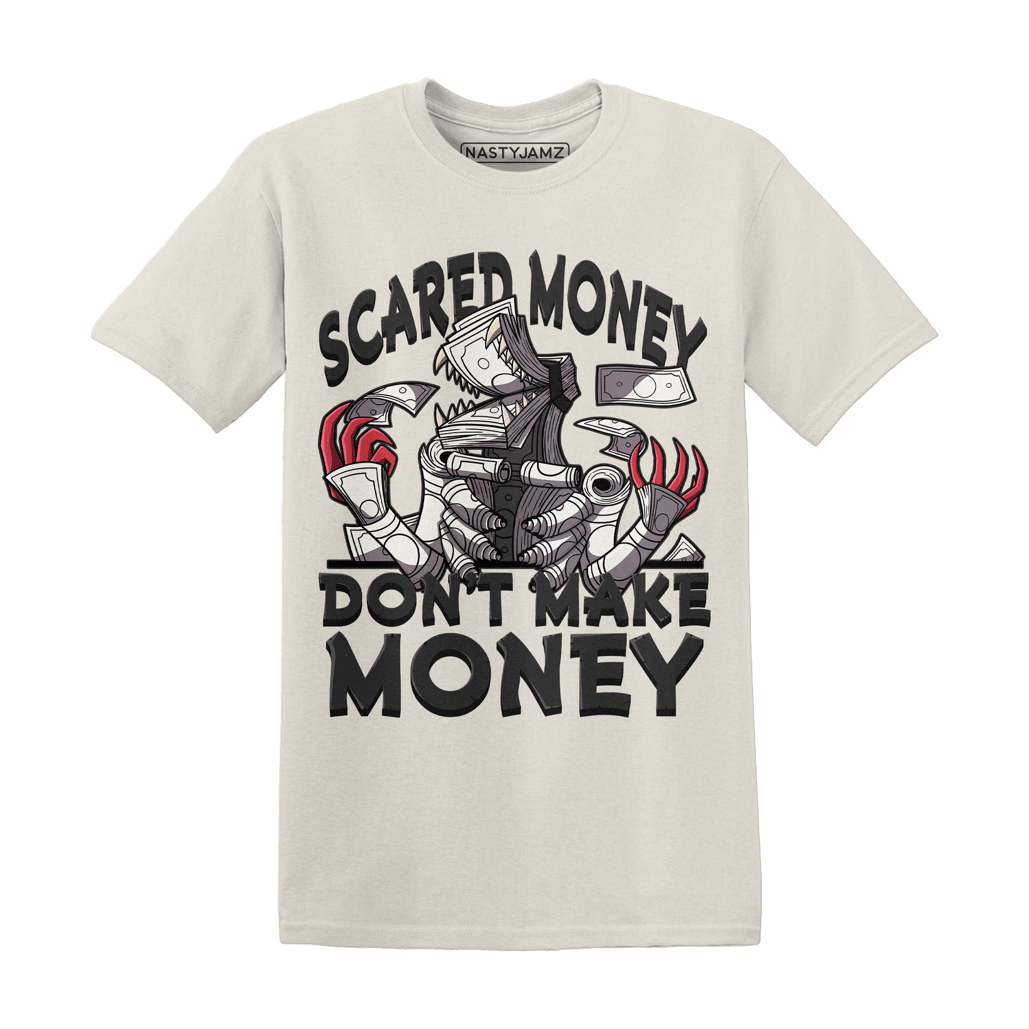 Jumman Jack University Red T Shirt Scared Money - NastyJamz