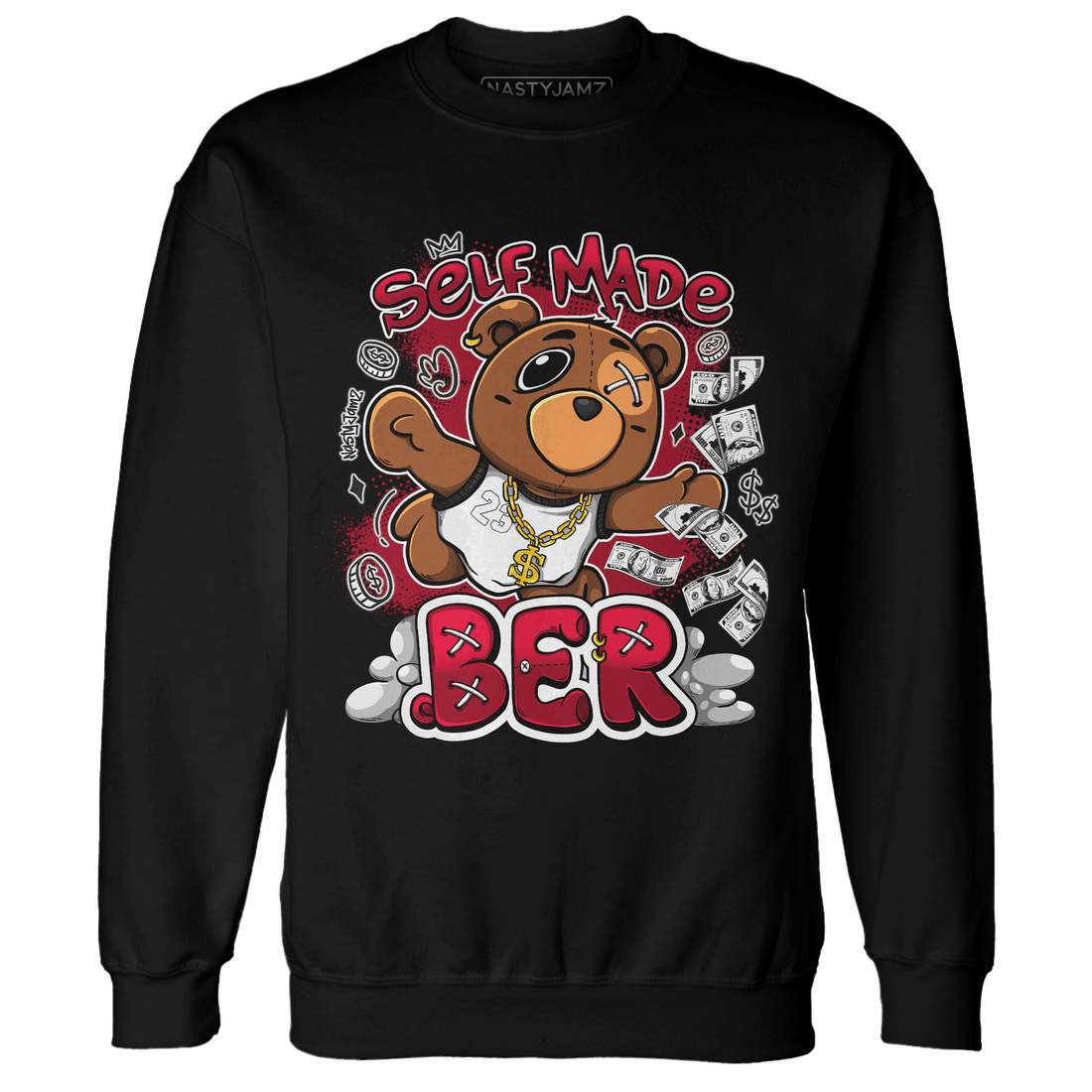 Retro Red Taxi 12s Sweatshirt Match Self Made BER - NastyJamz