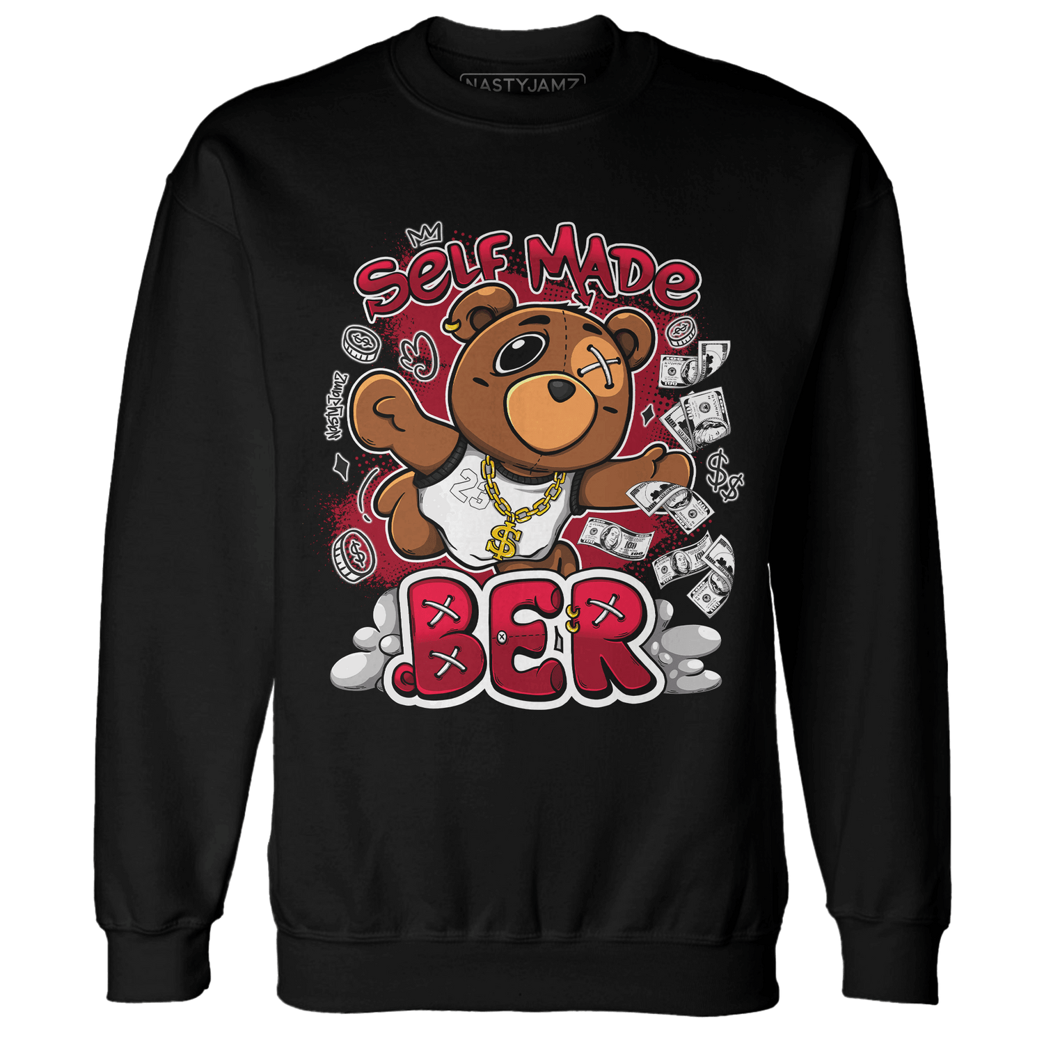 Retro Red Taxi 12s Sweatshirt Match Self Made BER - NastyJamz