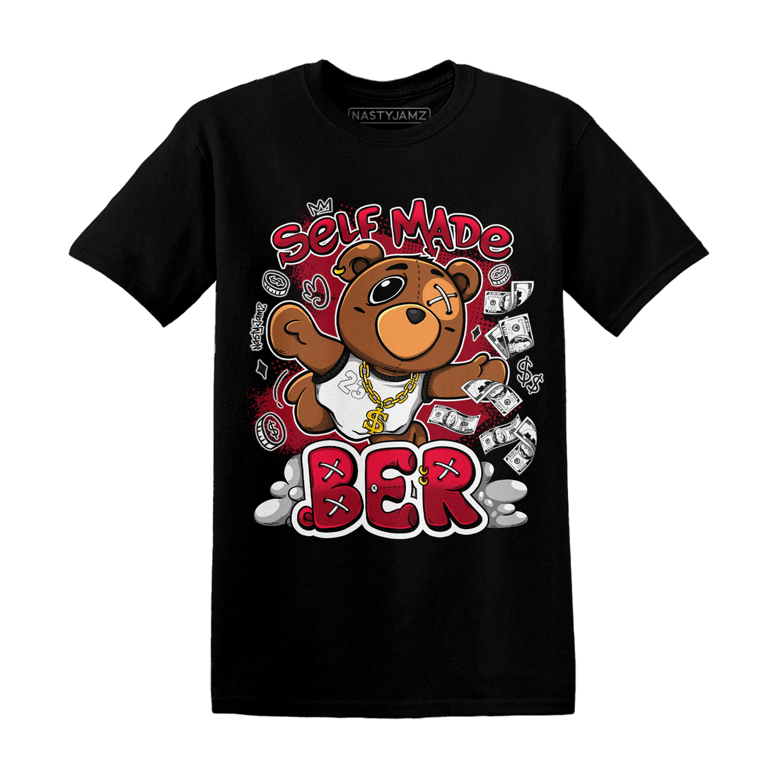 Retro Red Taxi 12s T Shirt Match Self Made BER - NastyJamz