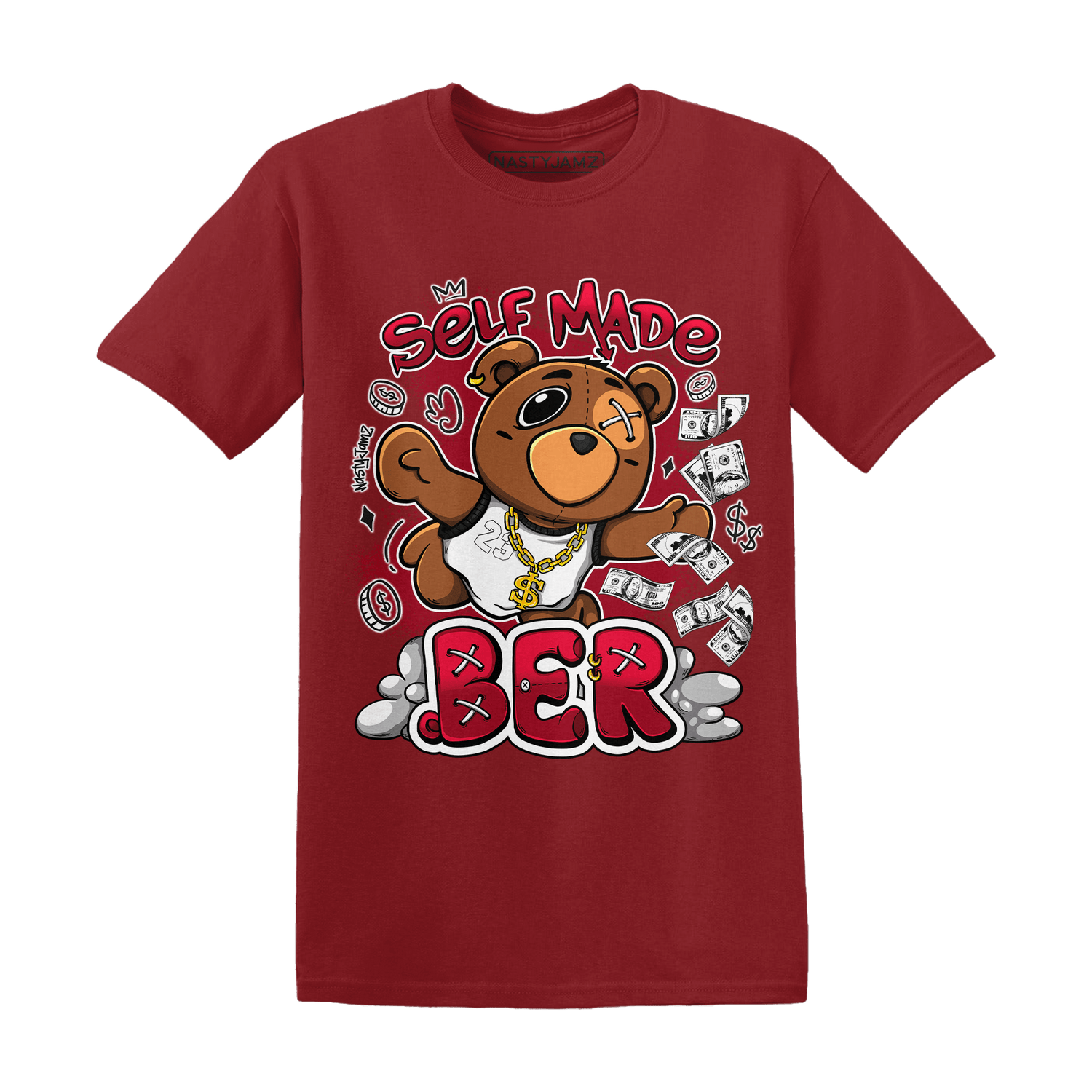 Retro Red Taxi 12s T Shirt Match Self Made BER - NastyJamz