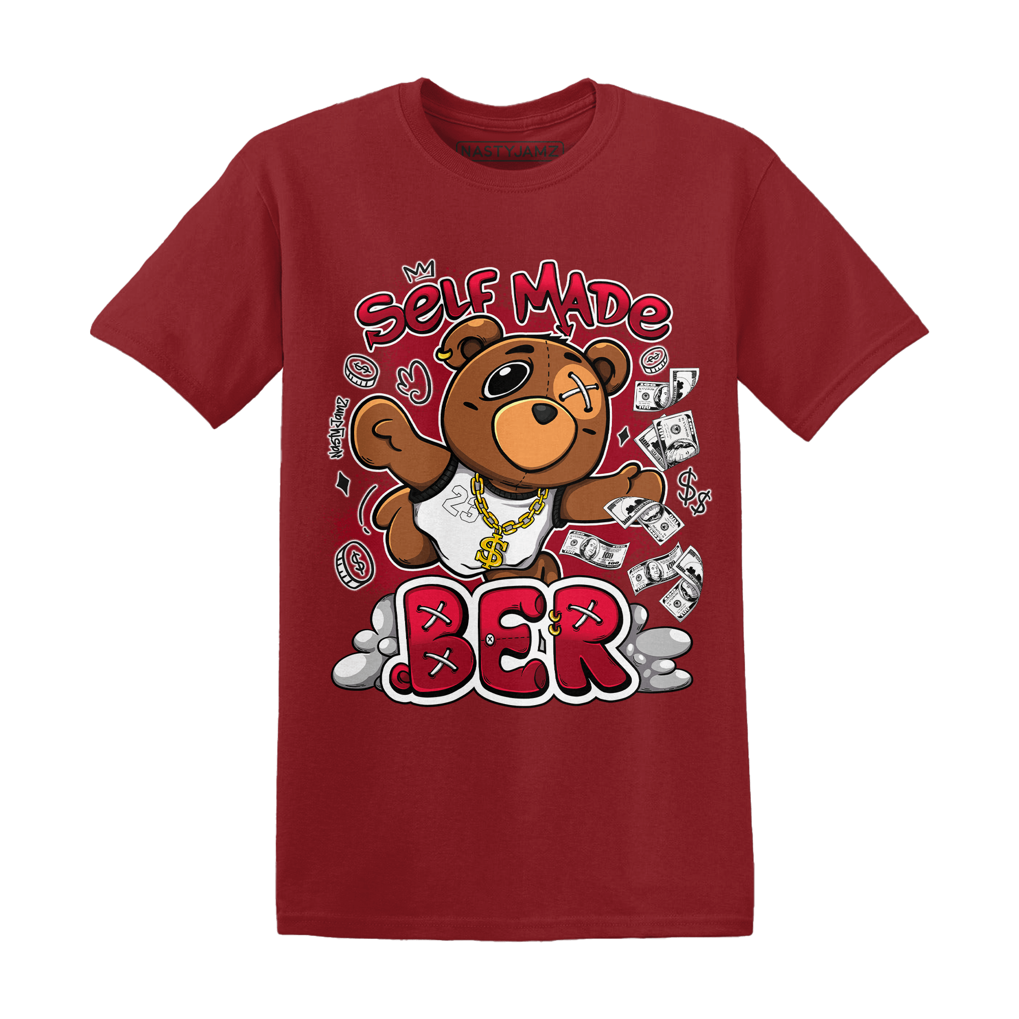 Retro Red Taxi 12s T Shirt Match Self Made BER - NastyJamz