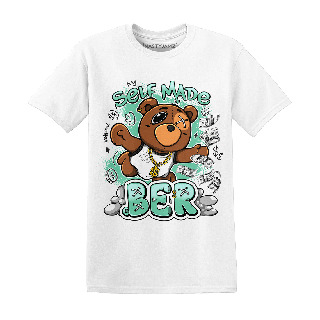 High OG Green Glow 1s T Shirt Match Self Made BER - NastyJamz