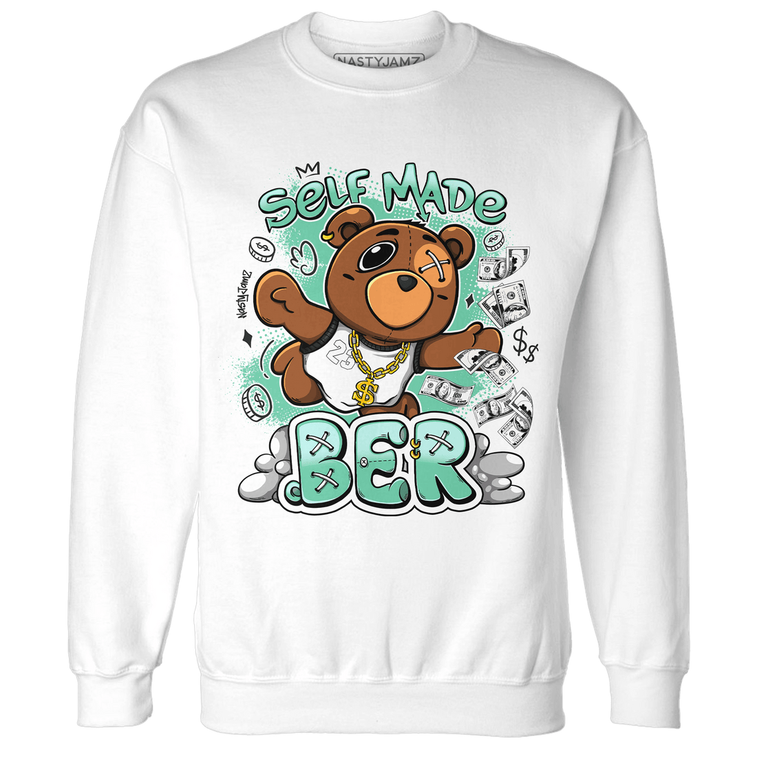 High OG Green Glow 1s Sweatshirt Match Self Made BER - NastyJamz