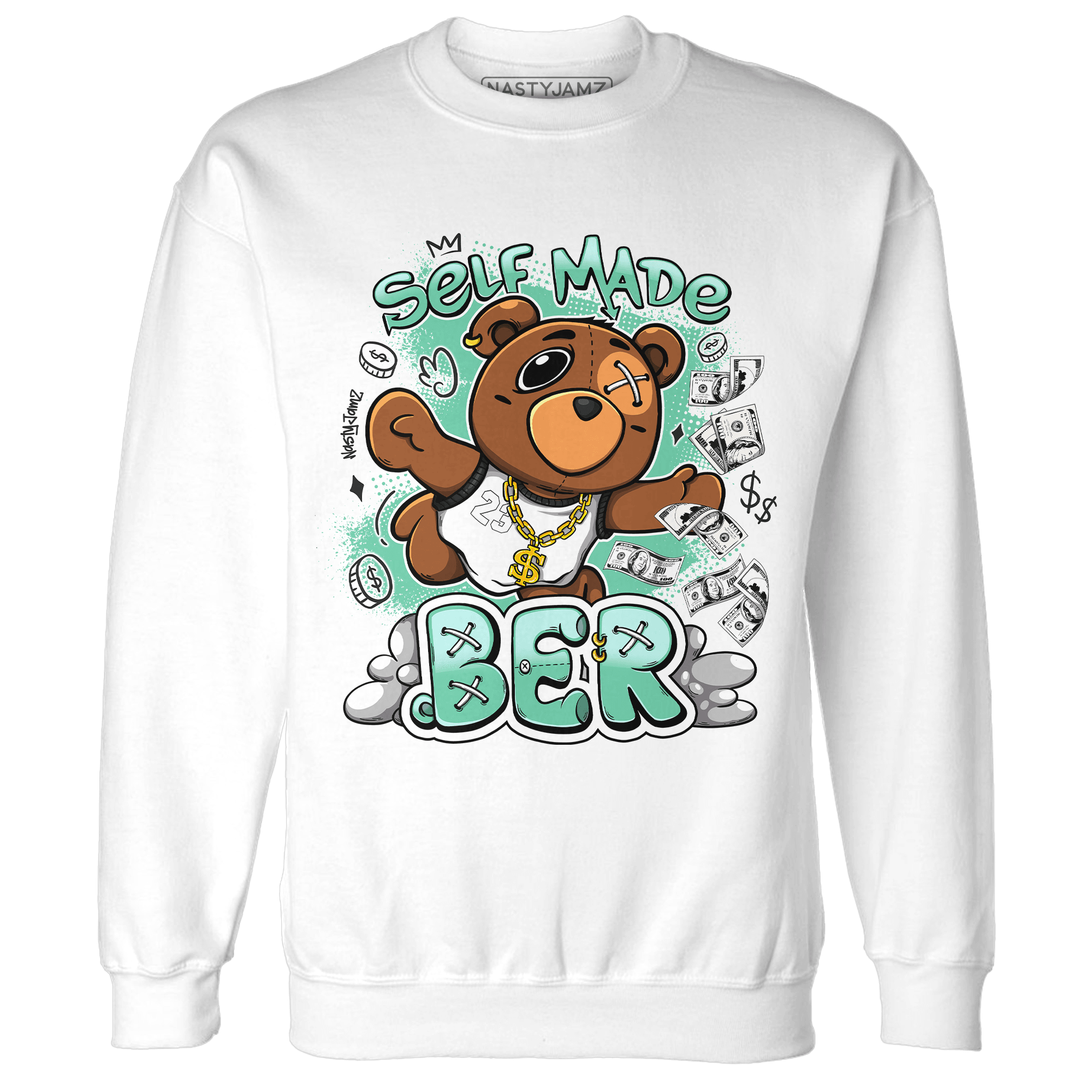 High OG Green Glow 1s Sweatshirt Match Self Made BER - NastyJamz
