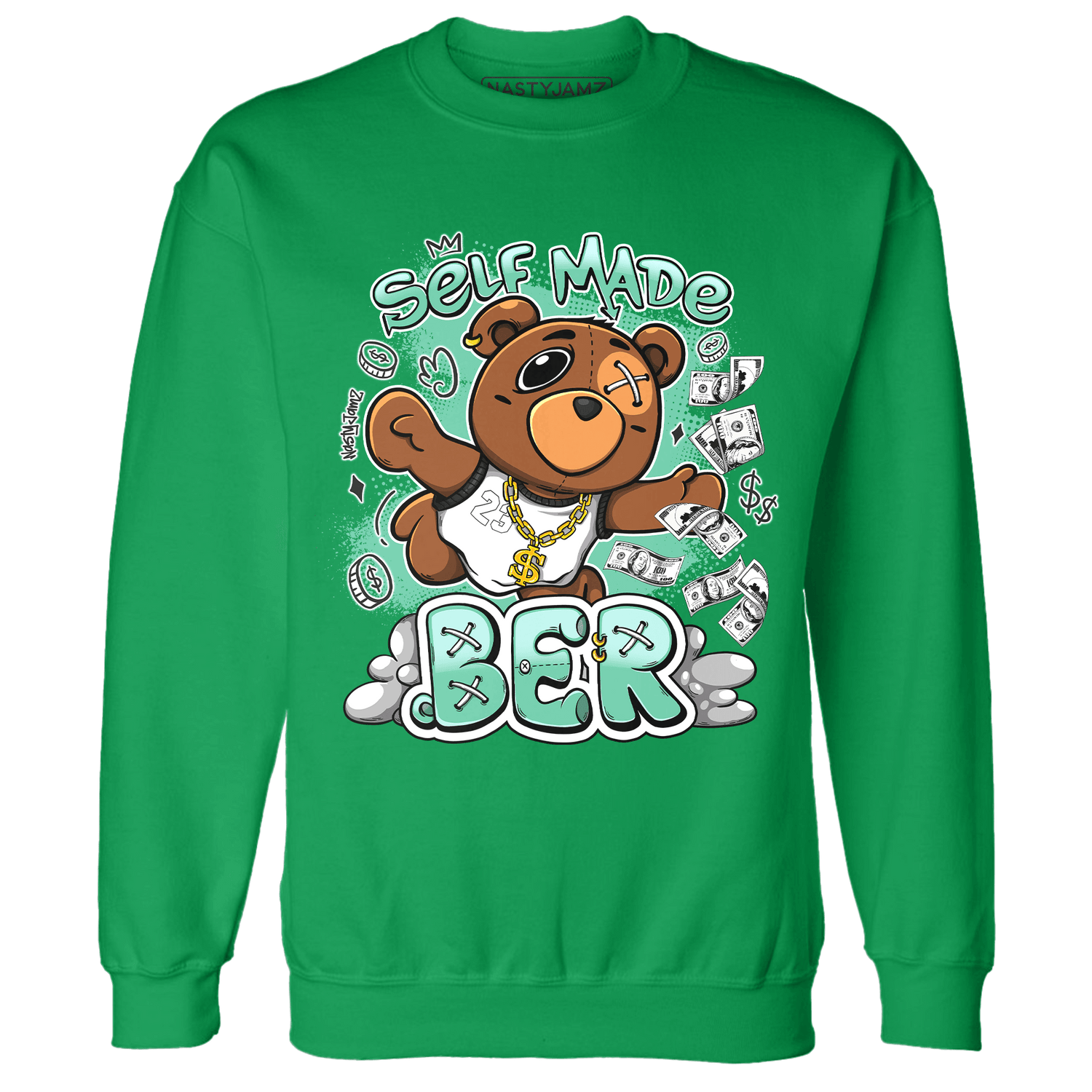 High OG Green Glow 1s Sweatshirt Match Self Made BER - NastyJamz
