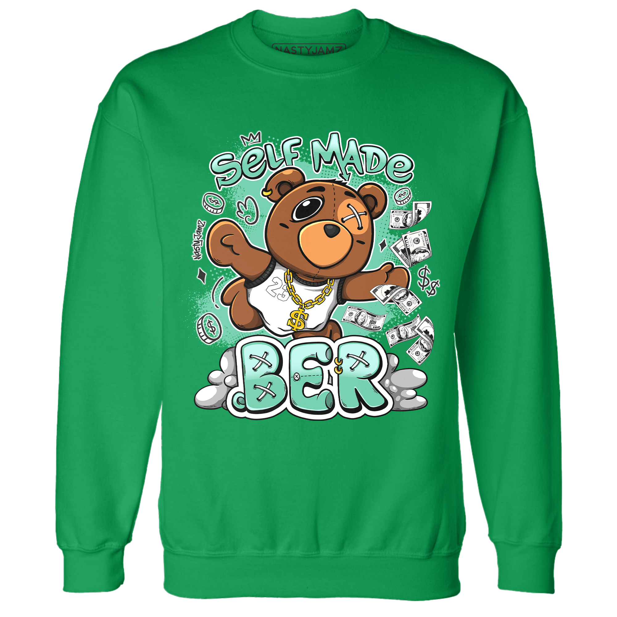 High OG Green Glow 1s Sweatshirt Match Self Made BER - NastyJamz