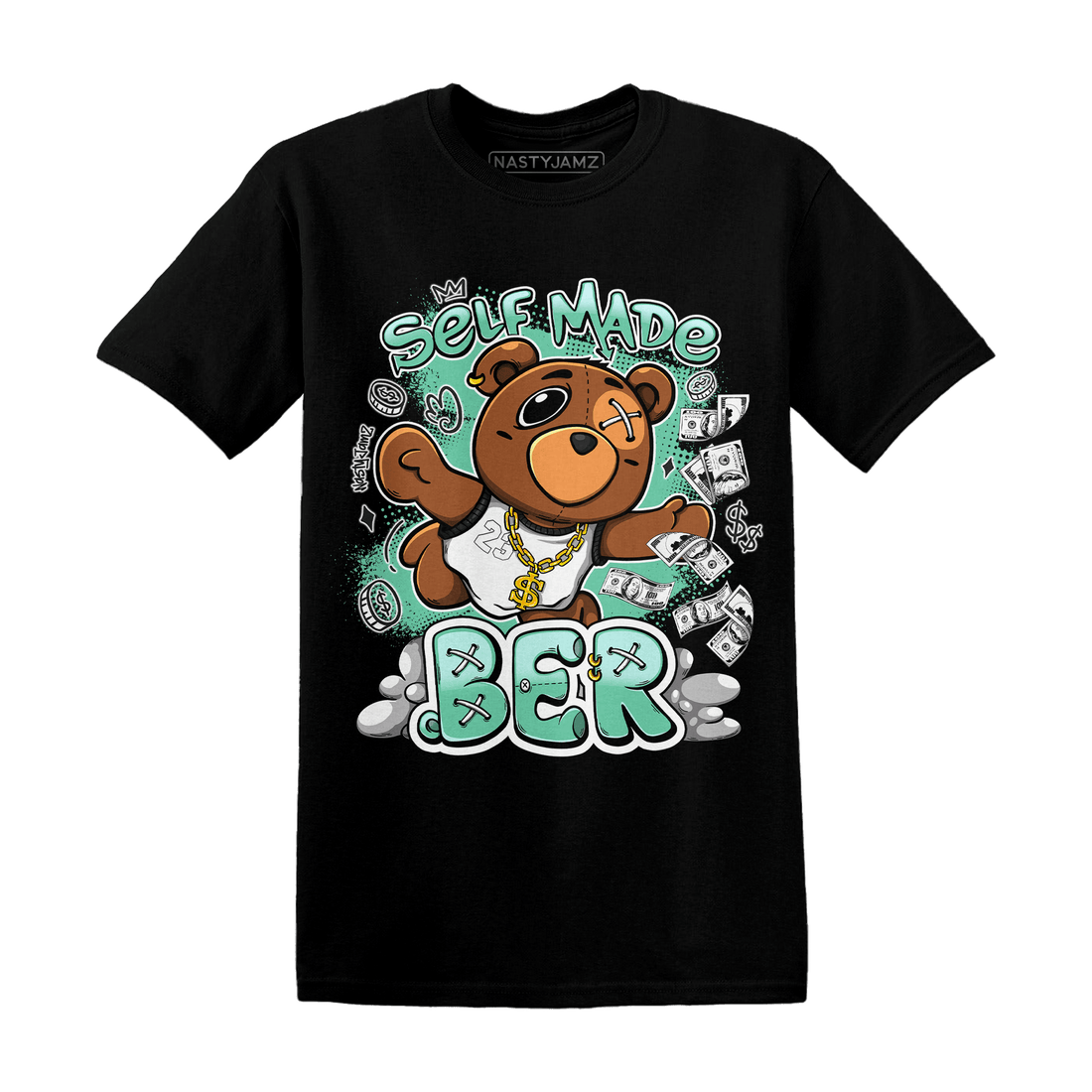 High OG Green Glow 1s T Shirt Match Self Made BER - NastyJamz
