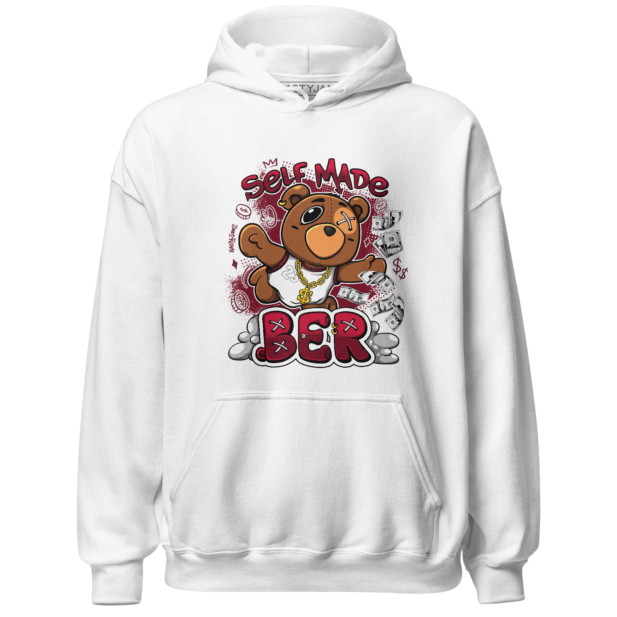 High White Team Red 1s Hoodie Match Self Made BER - NastyJamz