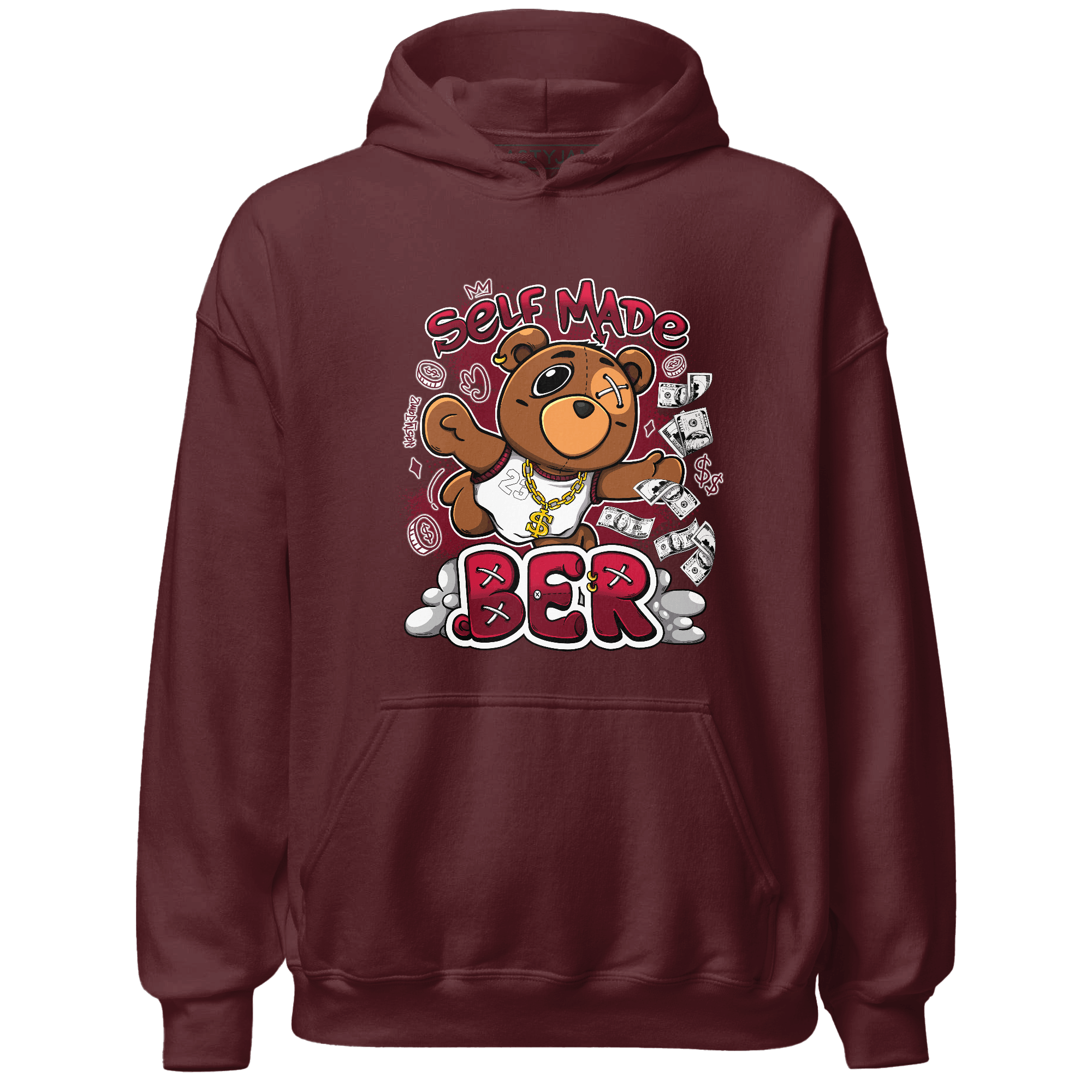 High White Team Red 1s Hoodie Match Self Made BER - NastyJamz