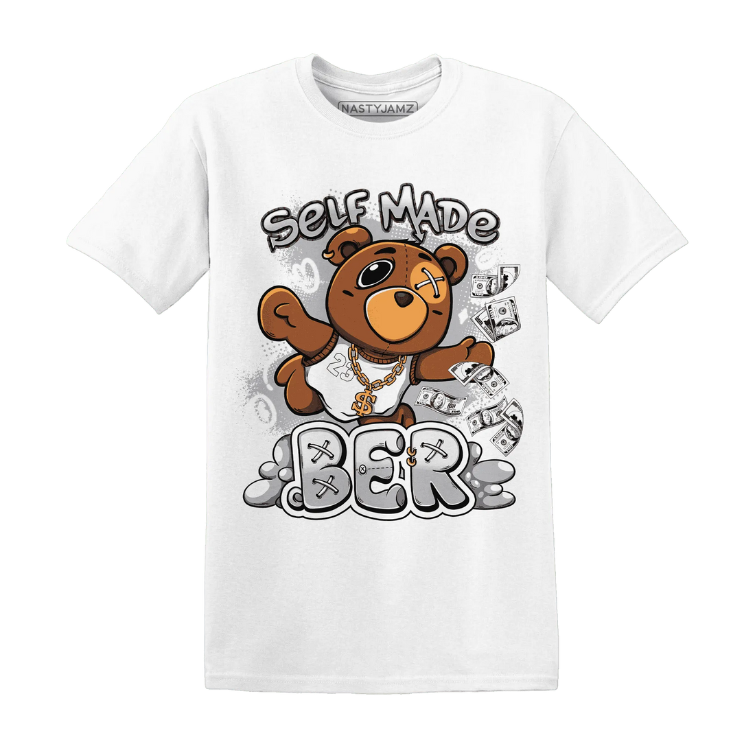 Cement-Grey-3s-T-Shirt-Match-Self-Made-BER