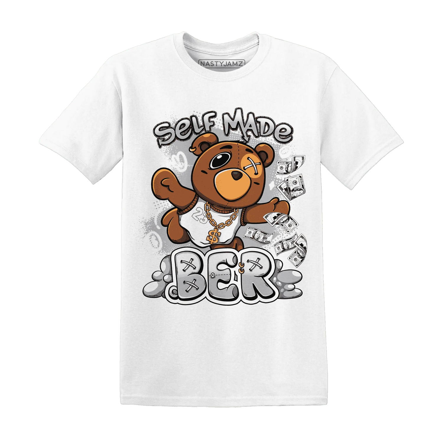 Cement-Grey-3s-T-Shirt-Match-Self-Made-BER