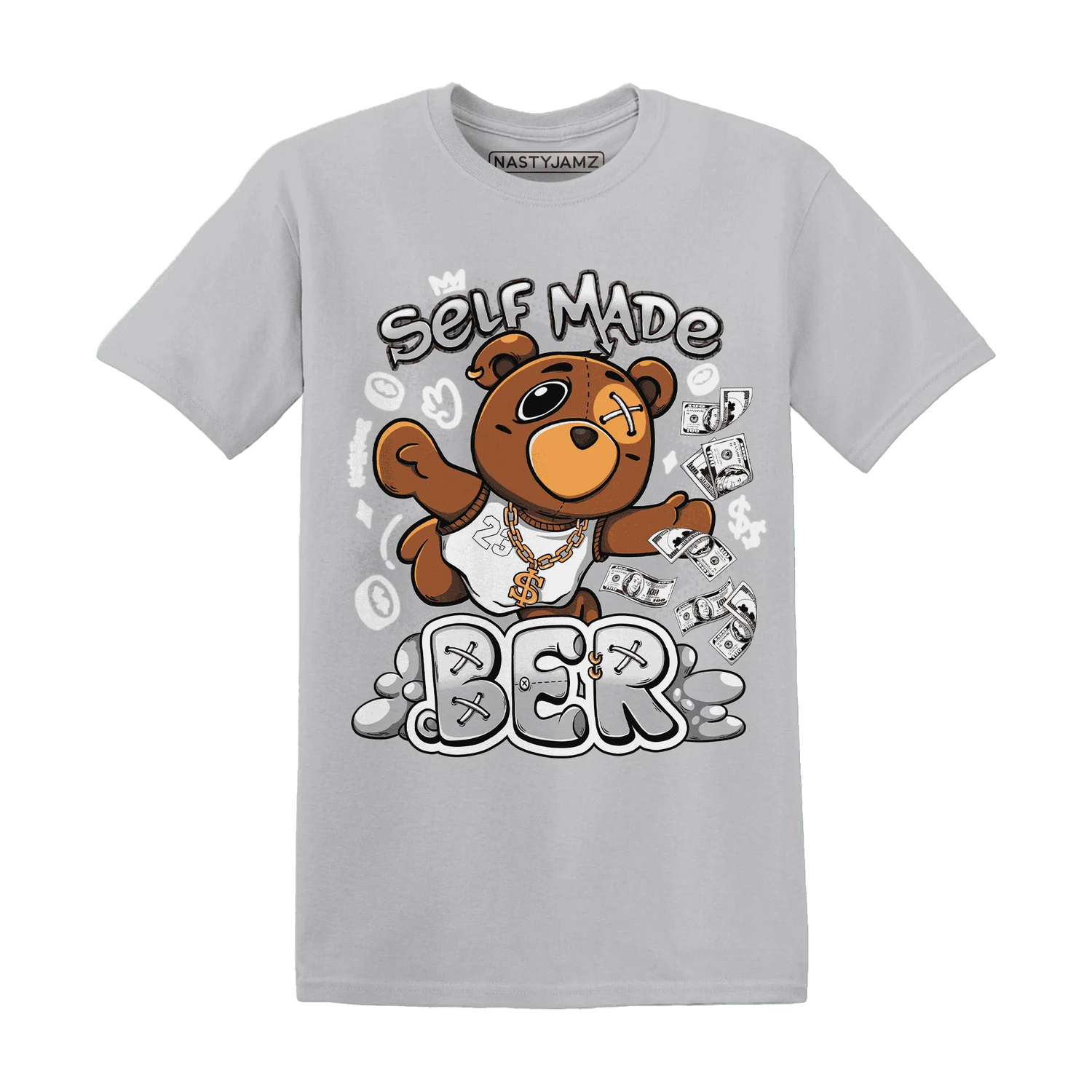 Cement-Grey-3s-T-Shirt-Match-Self-Made-BER