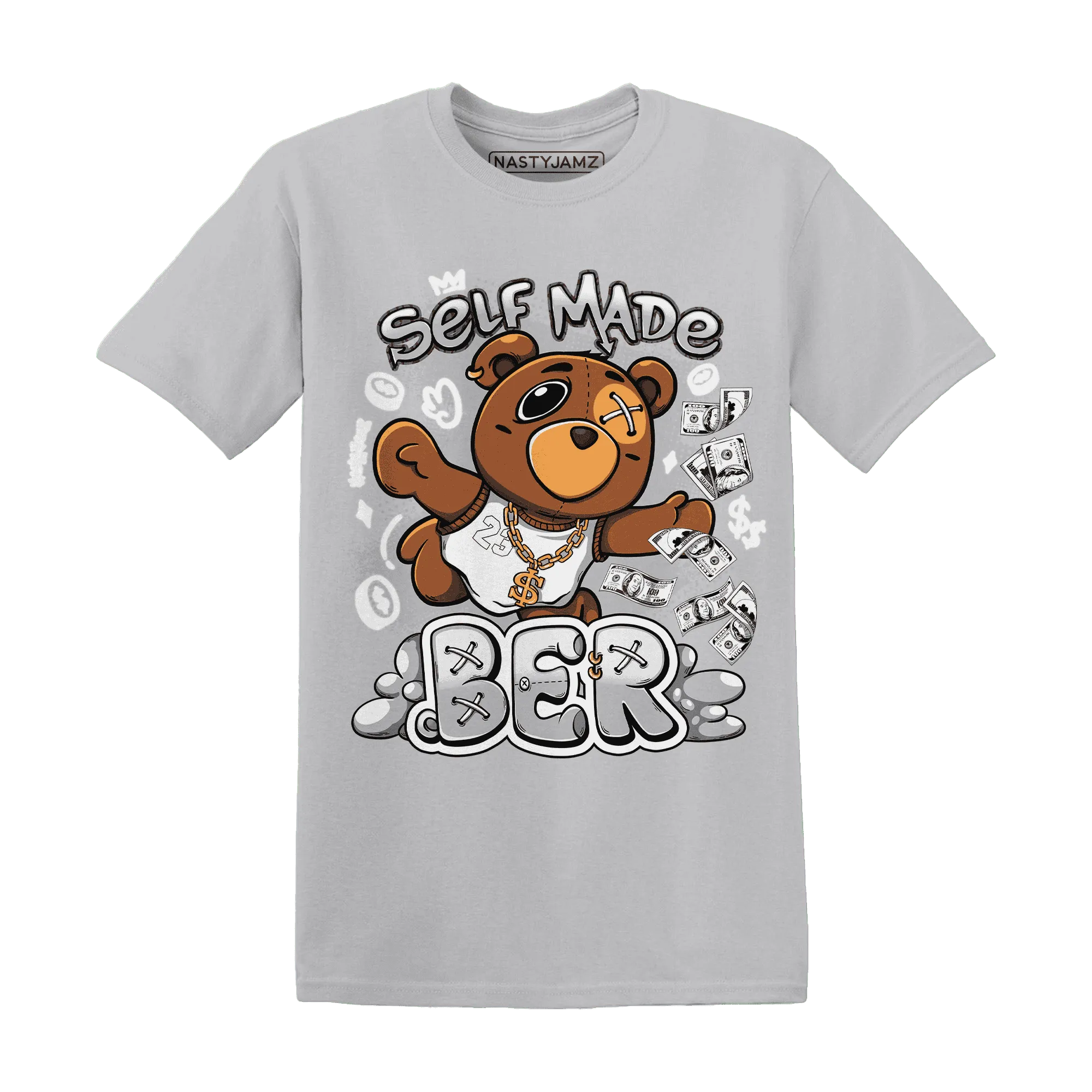 Cement-Grey-3s-T-Shirt-Match-Self-Made-BER