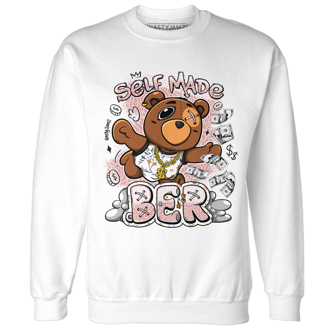Red Stardust 3s Sweatshirt Match Self Made BER - NastyJamz
