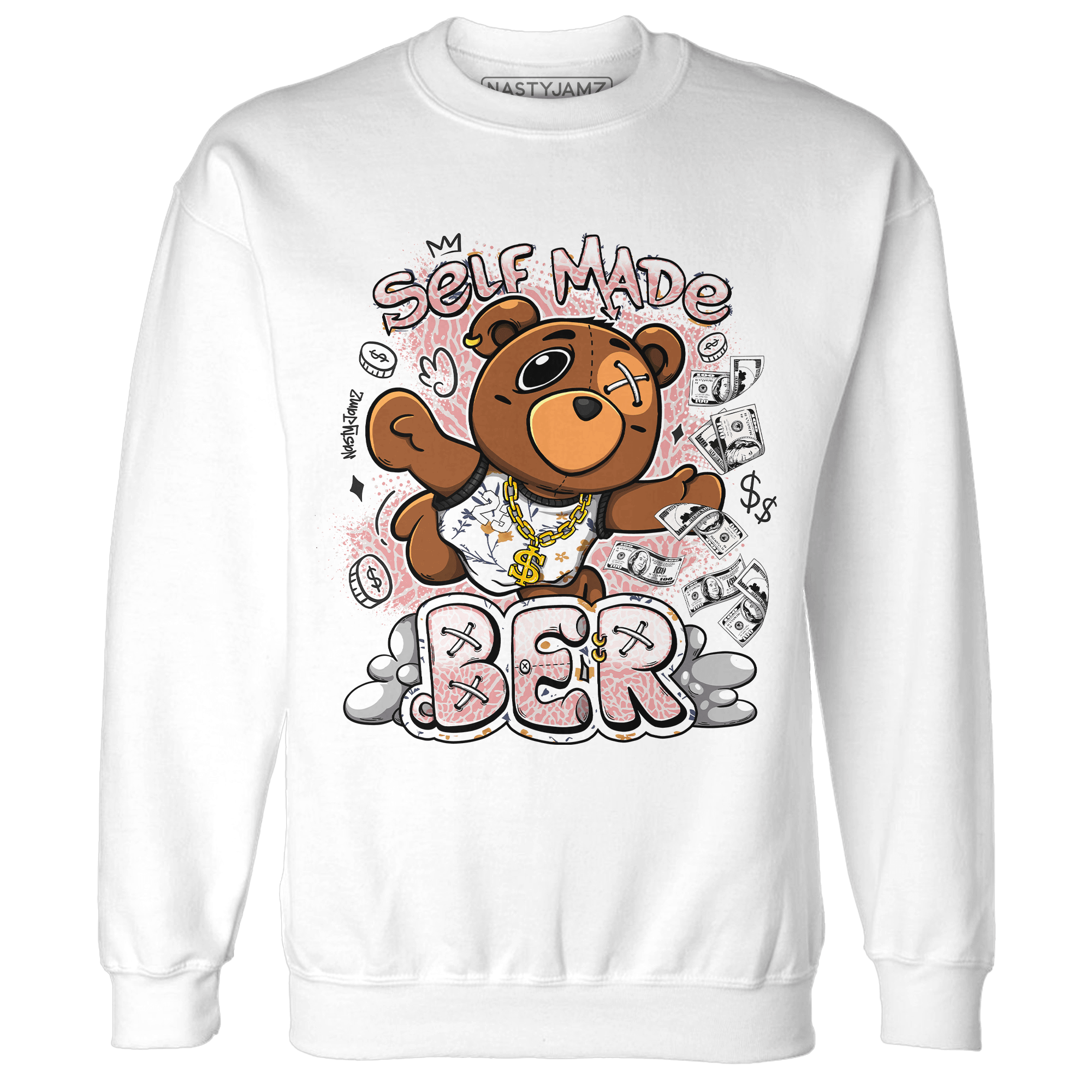 Red Stardust 3s Sweatshirt Match Self Made BER - NastyJamz