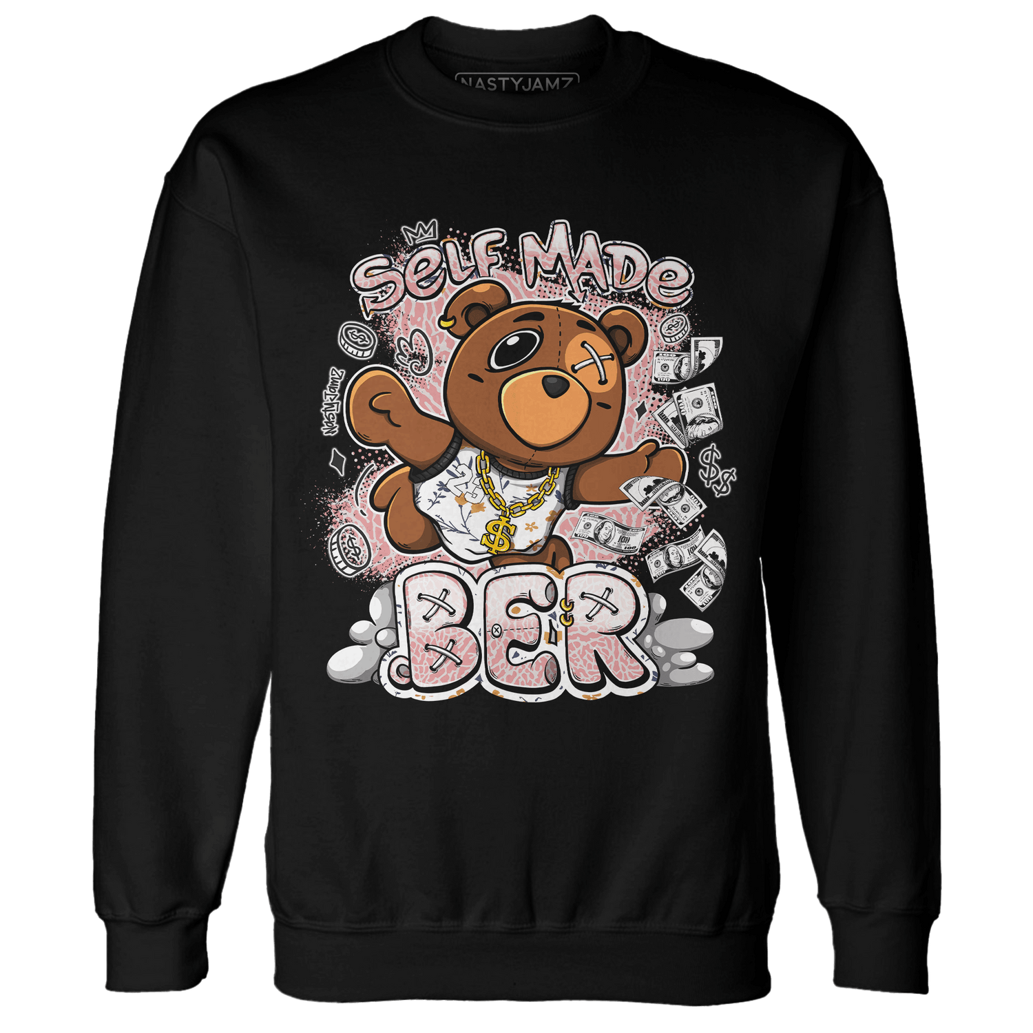 Red Stardust 3s Sweatshirt Match Self Made BER - NastyJamz