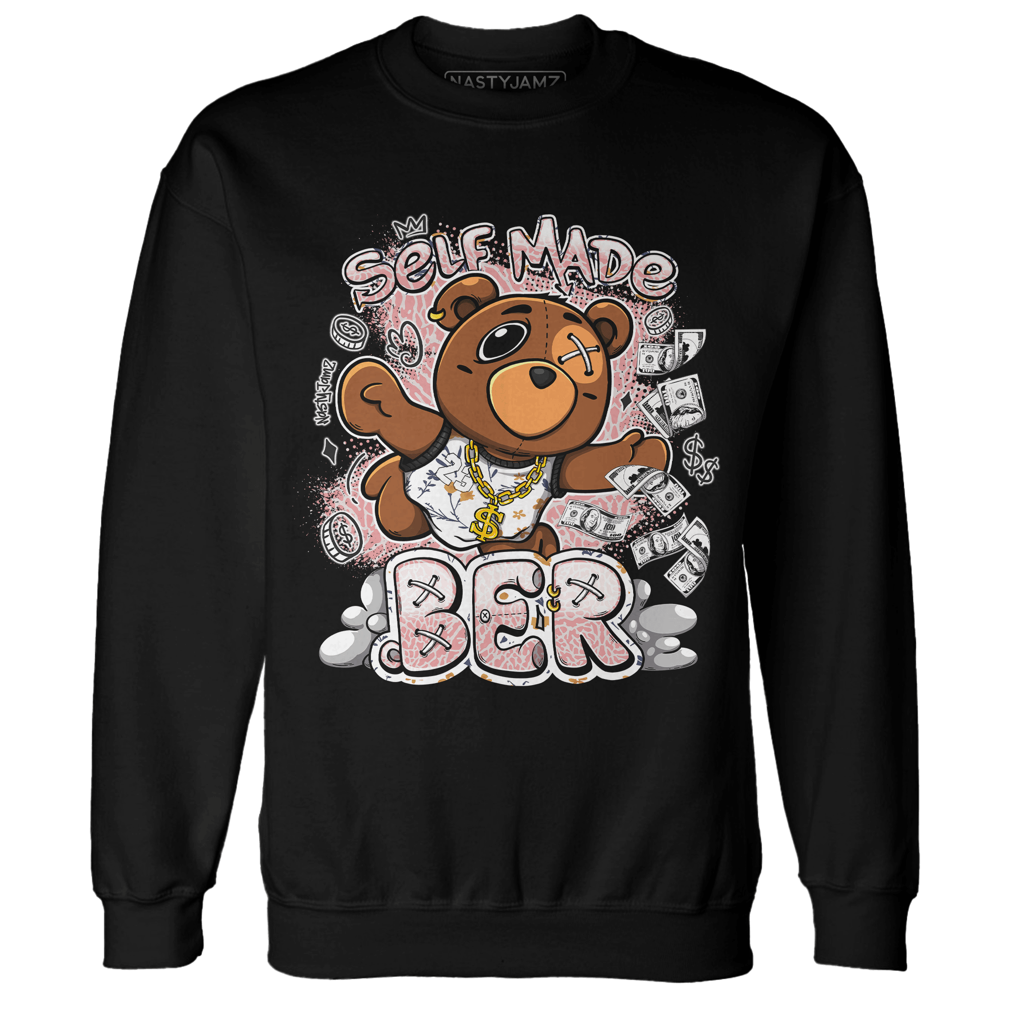 Red Stardust 3s Sweatshirt Match Self Made BER - NastyJamz