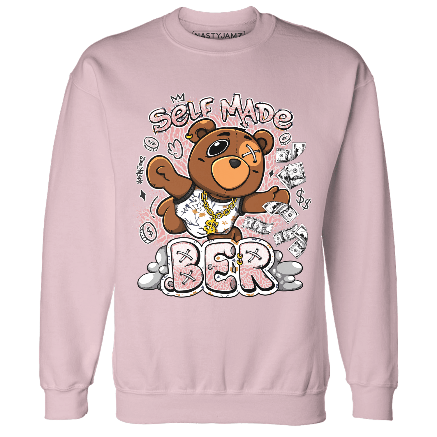 Red Stardust 3s Sweatshirt Match Self Made BER - NastyJamz