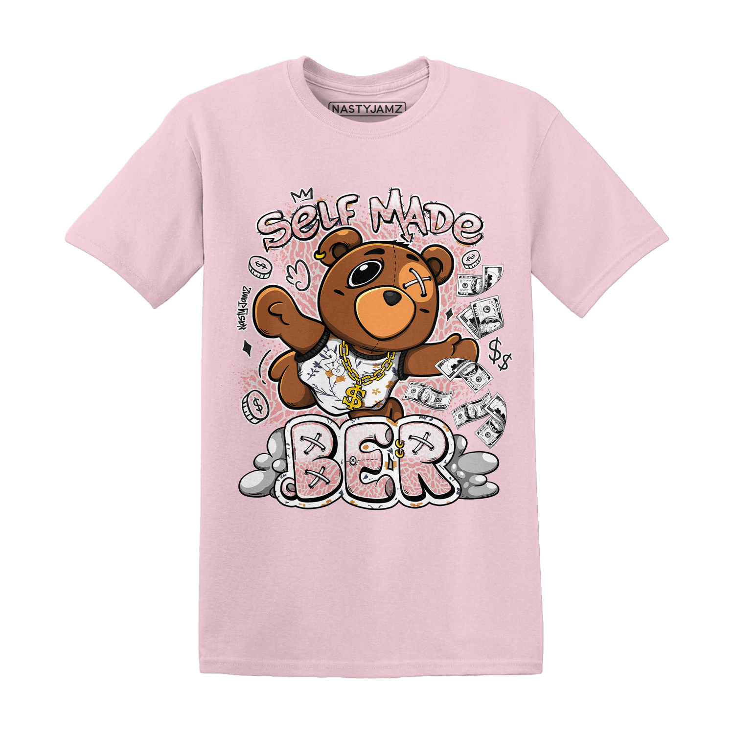 Red Stardust 3s T Shirt Match Self Made BER - NastyJamz