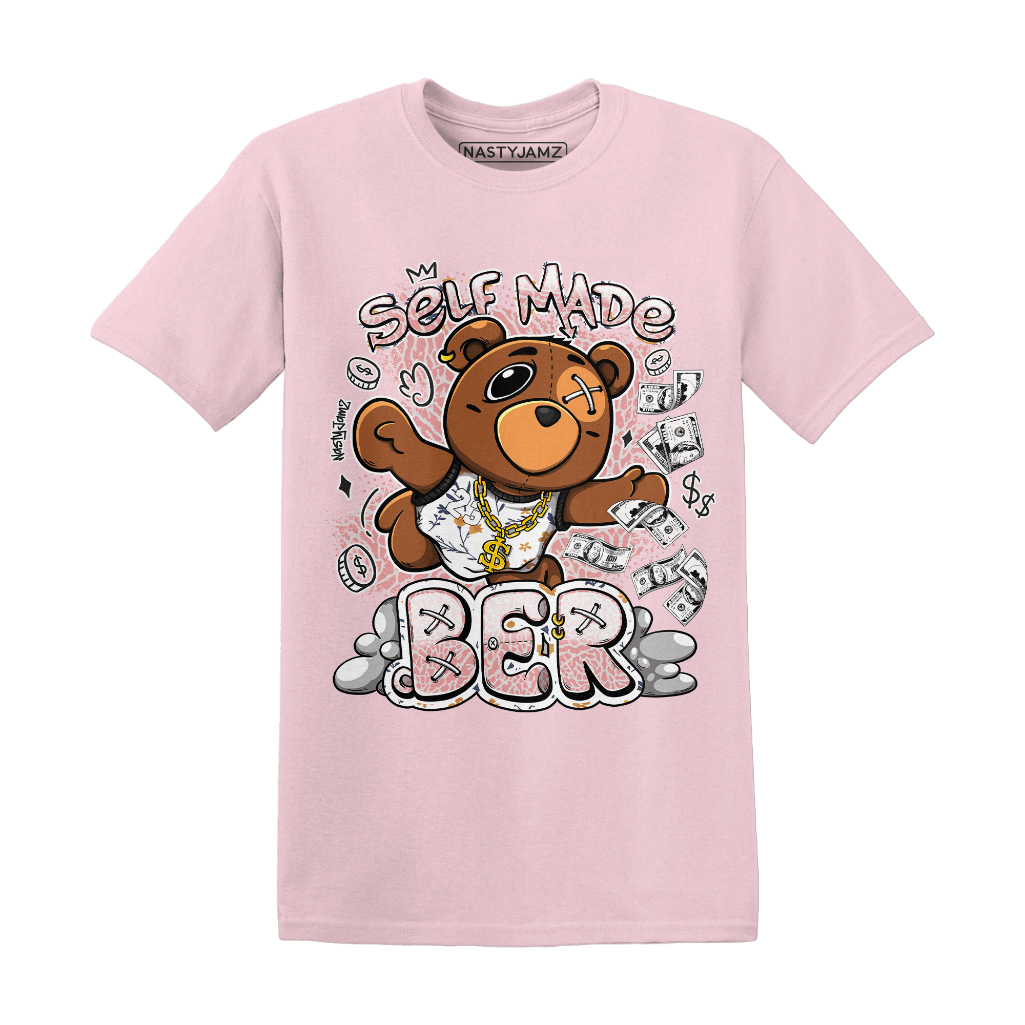 Red Stardust 3s T Shirt Match Self Made BER - NastyJamz
