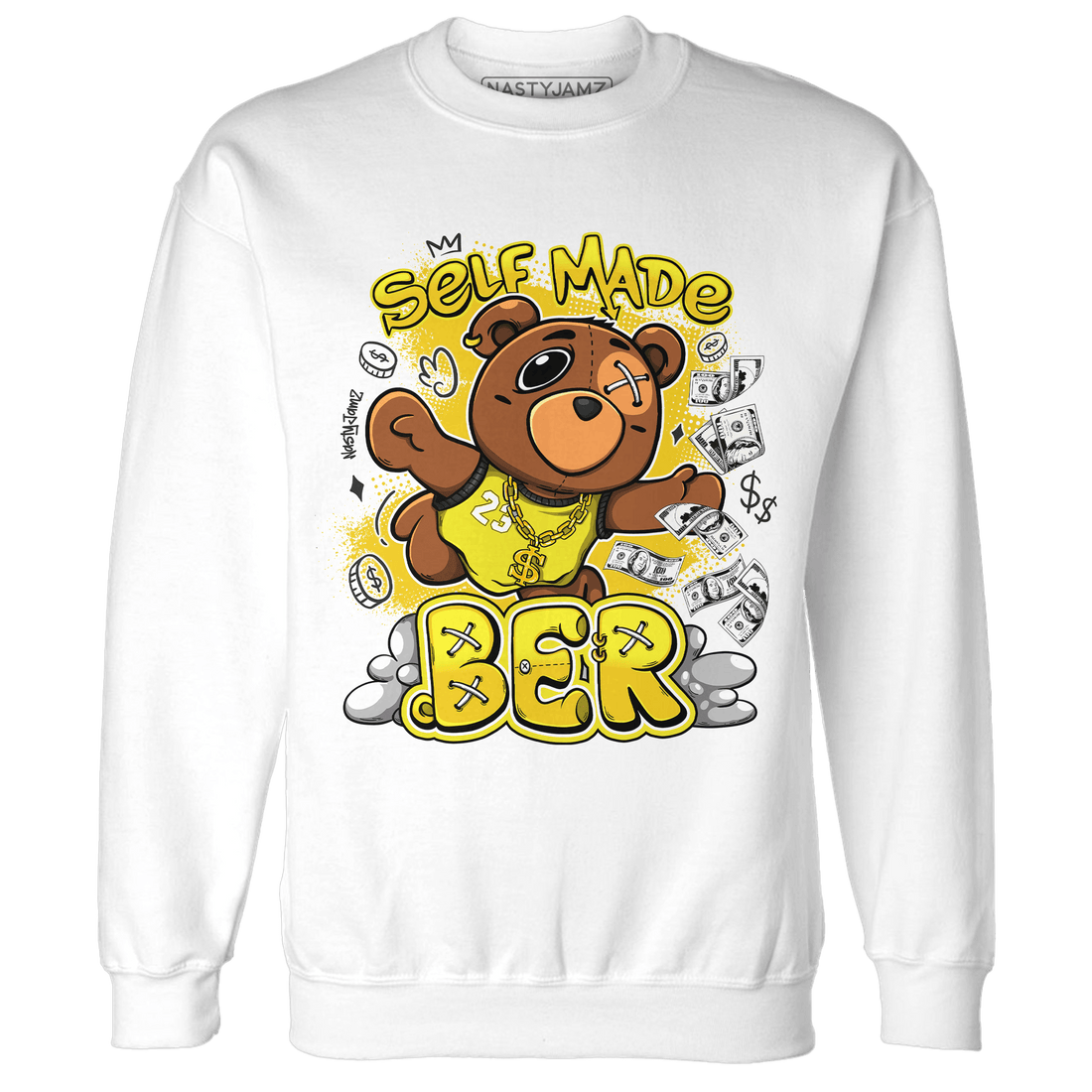 Vivid Sulfur 4s Sweatshirt Match Self Made BER - NastyJamz