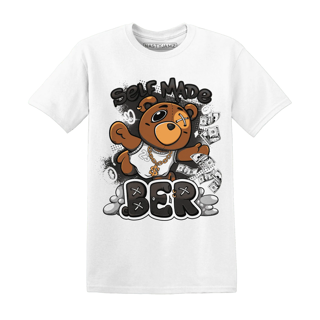 White-Thunder-4s-T-Shirt-Match-Self-Made-BER