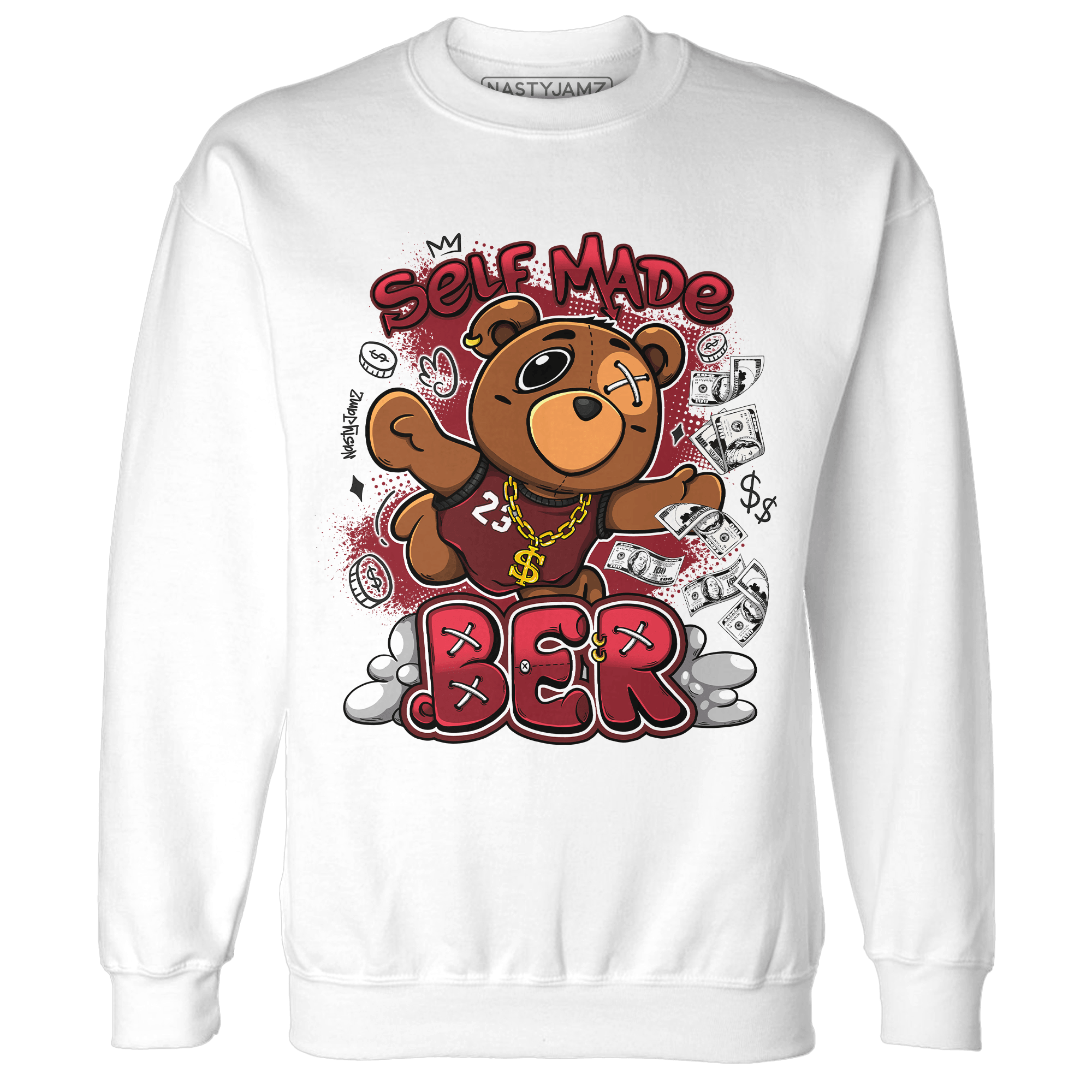 Cherry 12s Sweatshirt Match Self Made BER - NastyJamz
