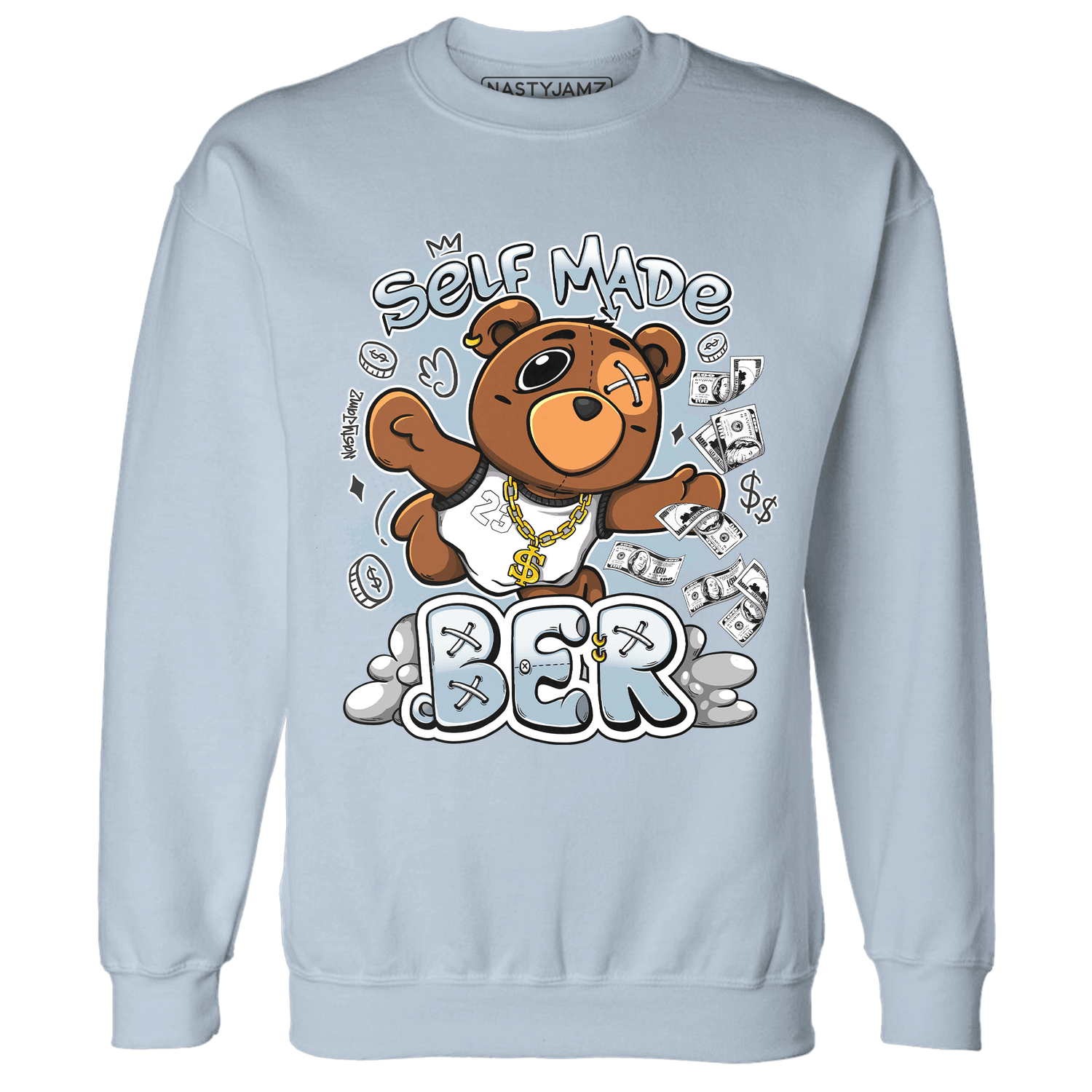 Blue Grey 13s Sweatshirt Match Self Made BER - NastyJamz