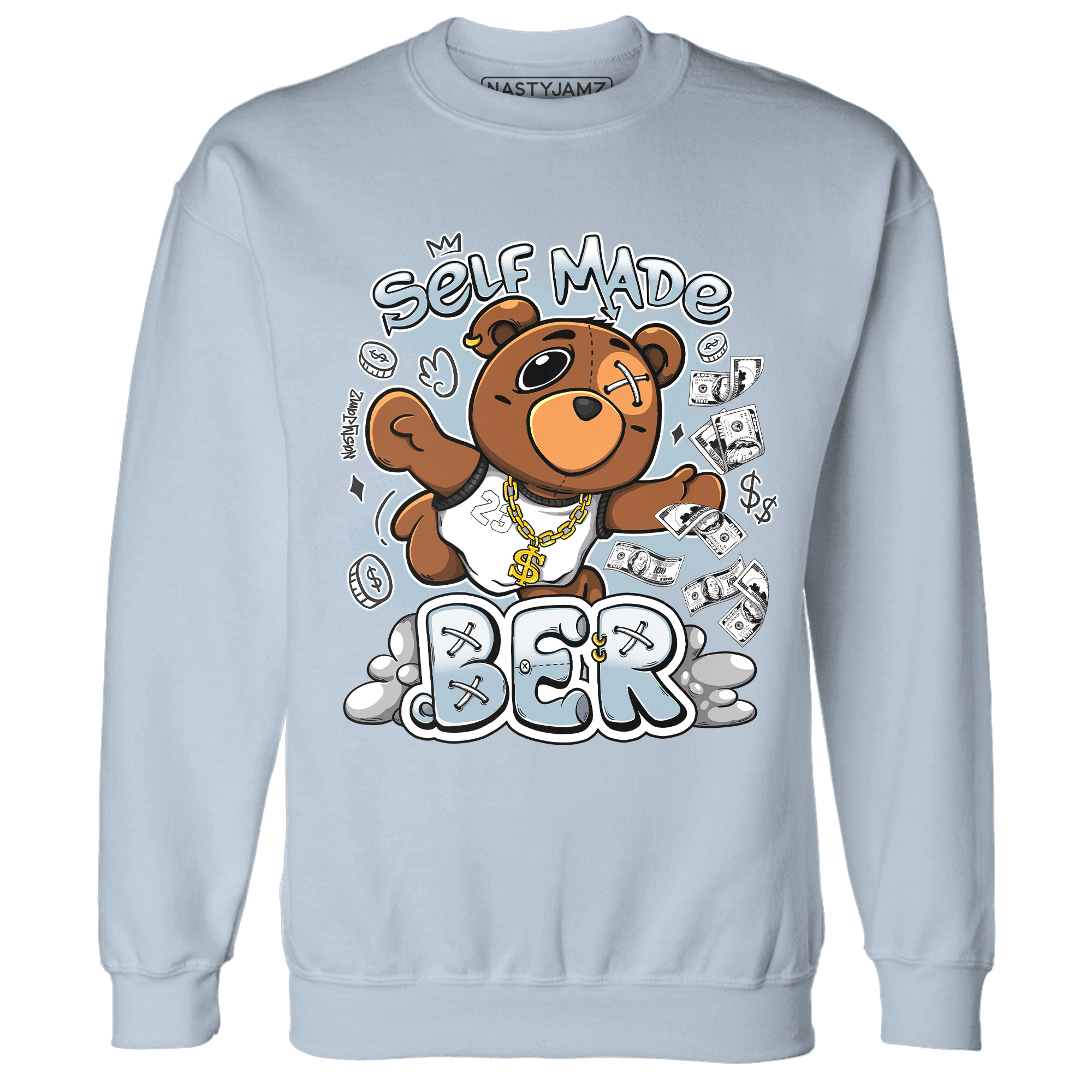 Blue Grey 13s Sweatshirt Match Self Made BER - NastyJamz