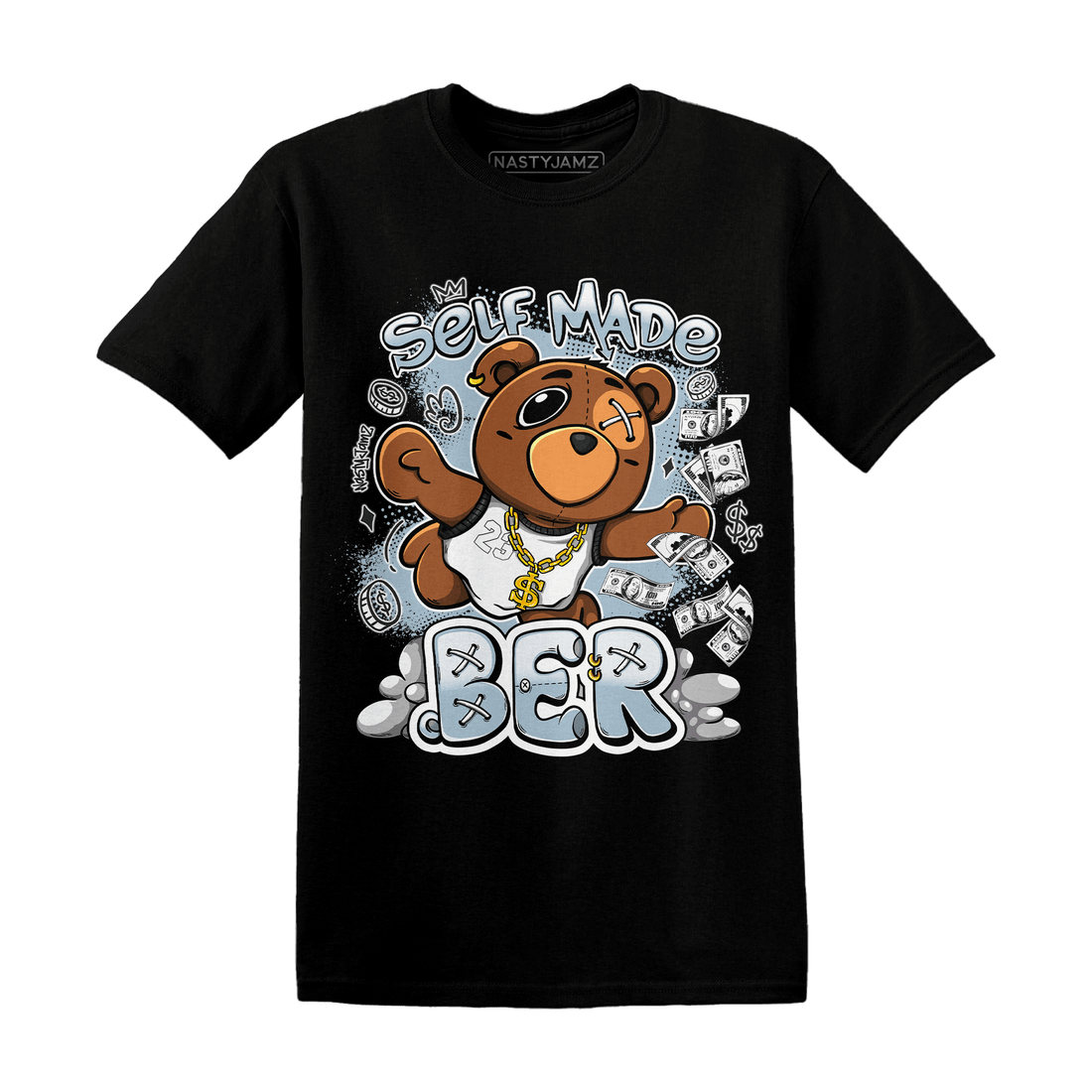Blue Grey 13s T Shirt Match Self Made BER - NastyJamz