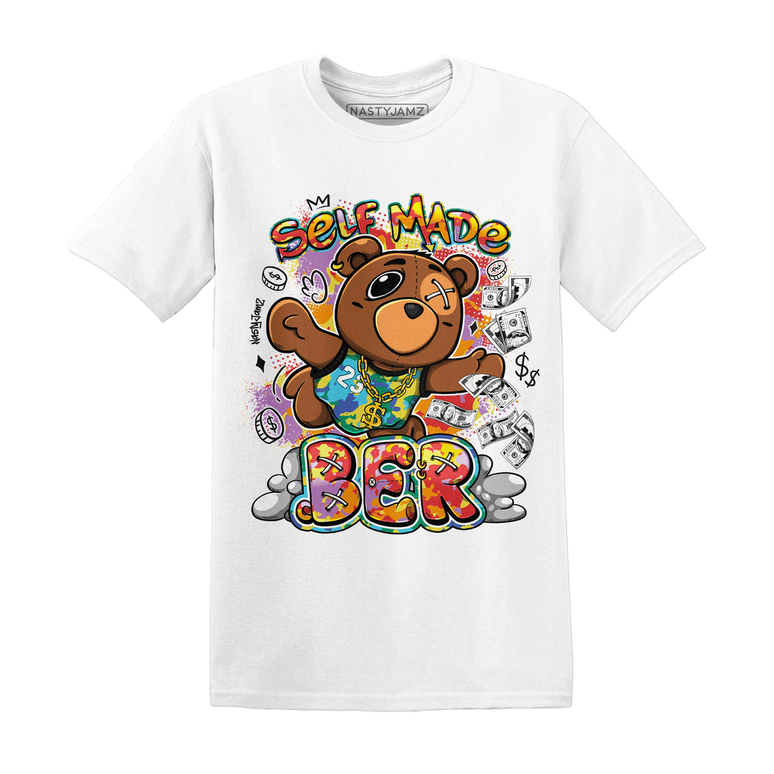 Mid GS Six Championships 1s T Shirt Match Self Made BER - NastyJamz