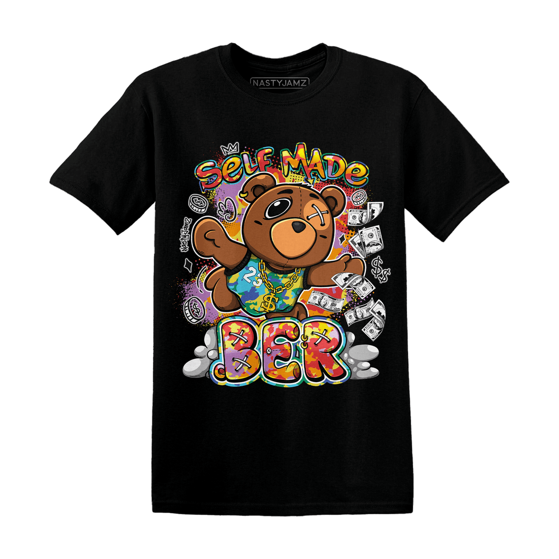 Mid GS Six Championships 1s T Shirt Match Self Made BER - NastyJamz