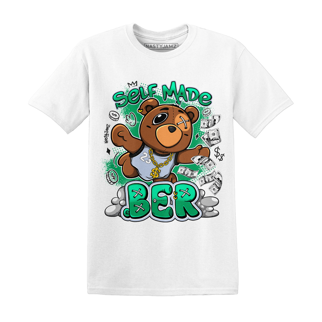 Lucky Green 5s T Shirt Match Self Made BER - NastyJamz