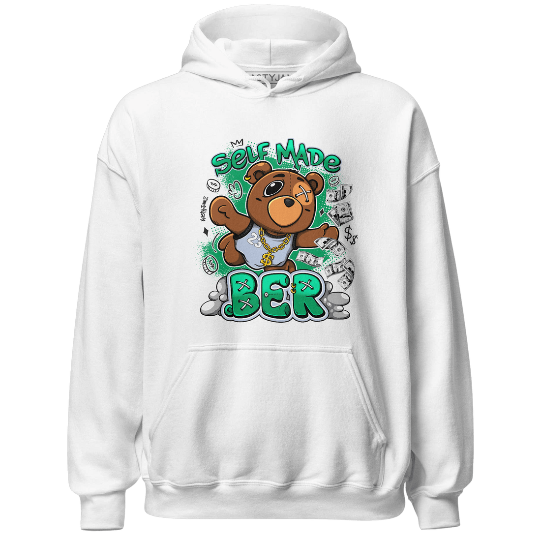 Lucky Green 5s Hoodie Match Self Made BER - NastyJamz